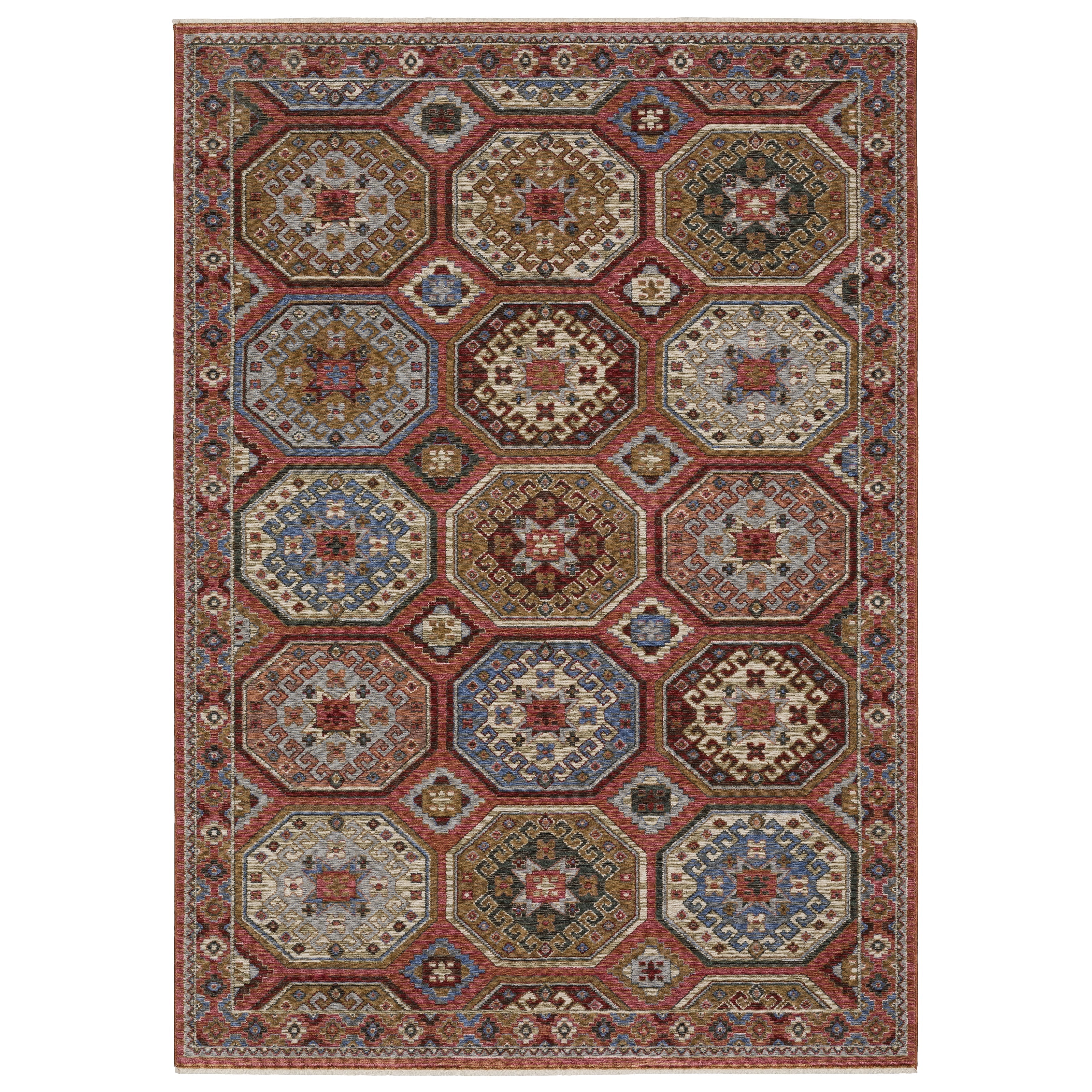 Oriental Weavers Hastings HA05R Pink/Multi Area Rug