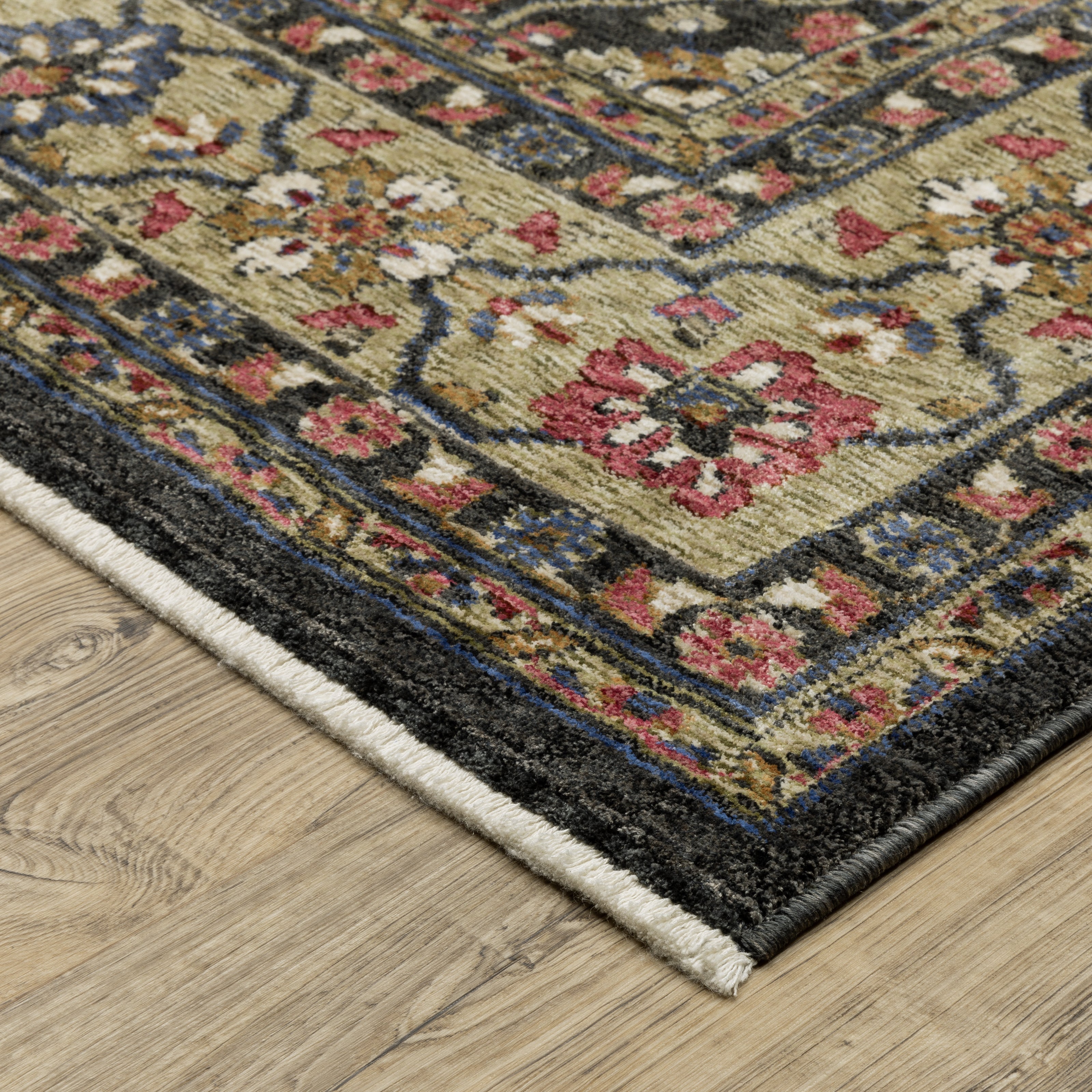 Oriental Weavers Hastings HA07D Charcoal/Pink Area Rug