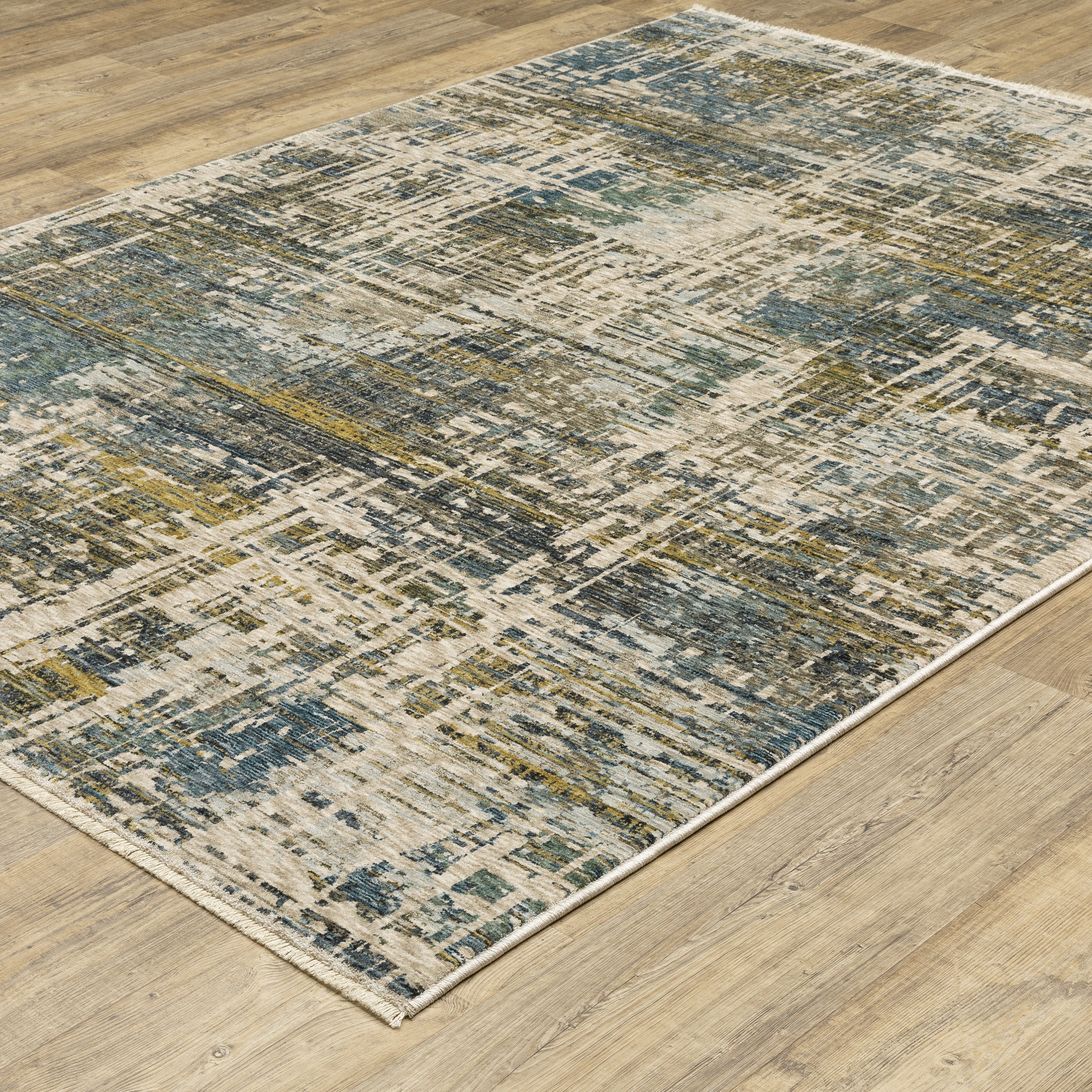 Oriental Weavers Hayden HAY05 Blue/Gold Area Rug