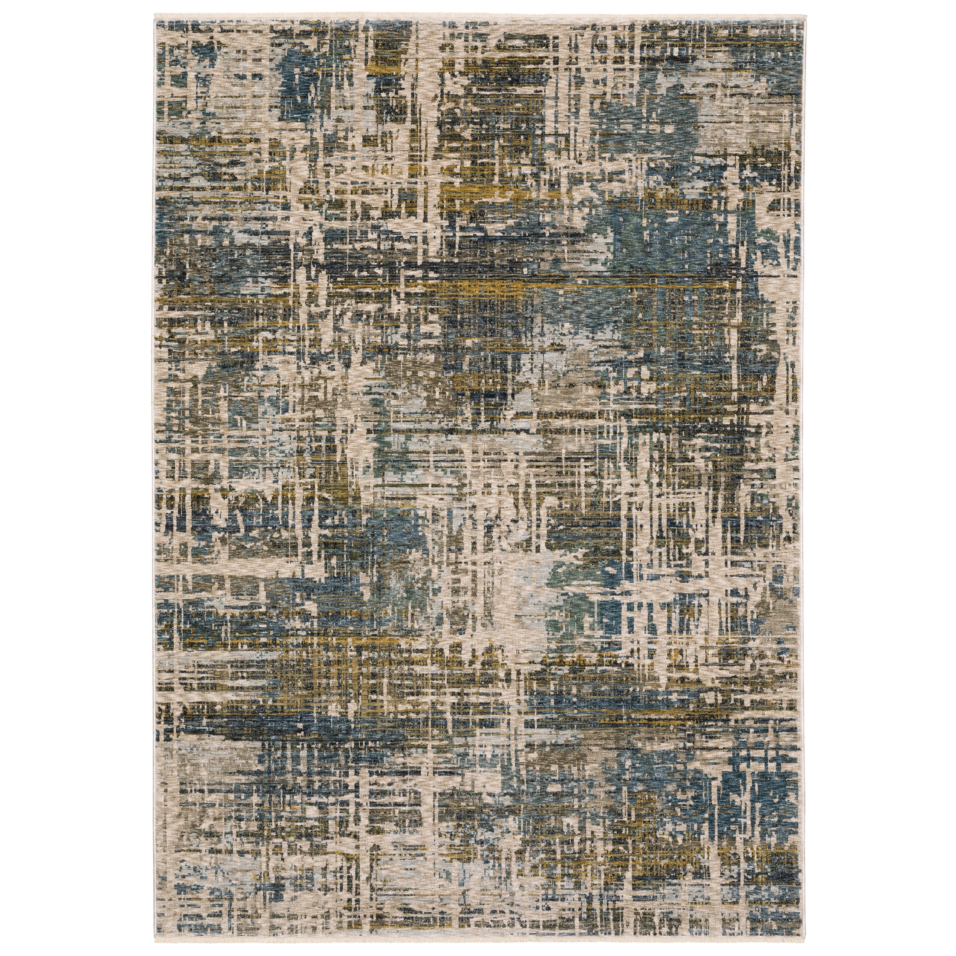 Oriental Weavers Hayden HAY05 Blue/Gold Area Rug