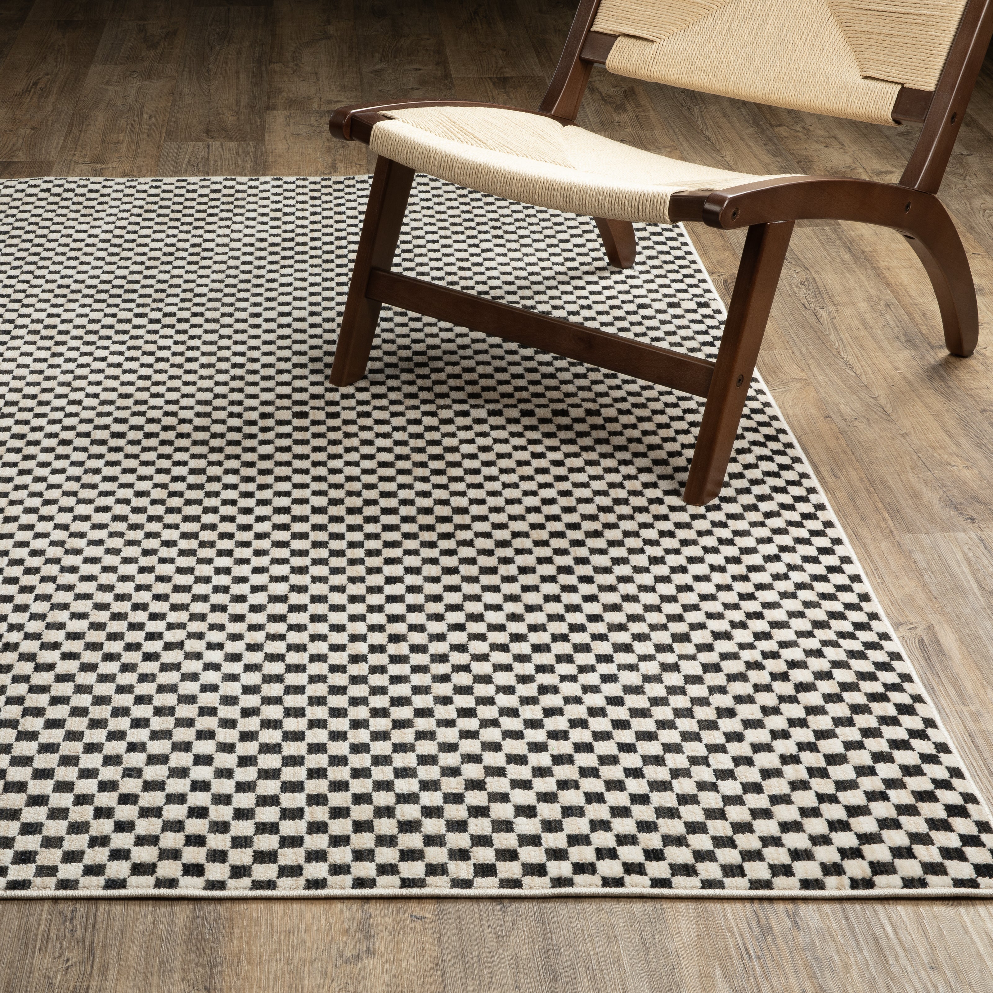 Oriental Weavers Hunter HNT02 Black/Ivory Area Rug