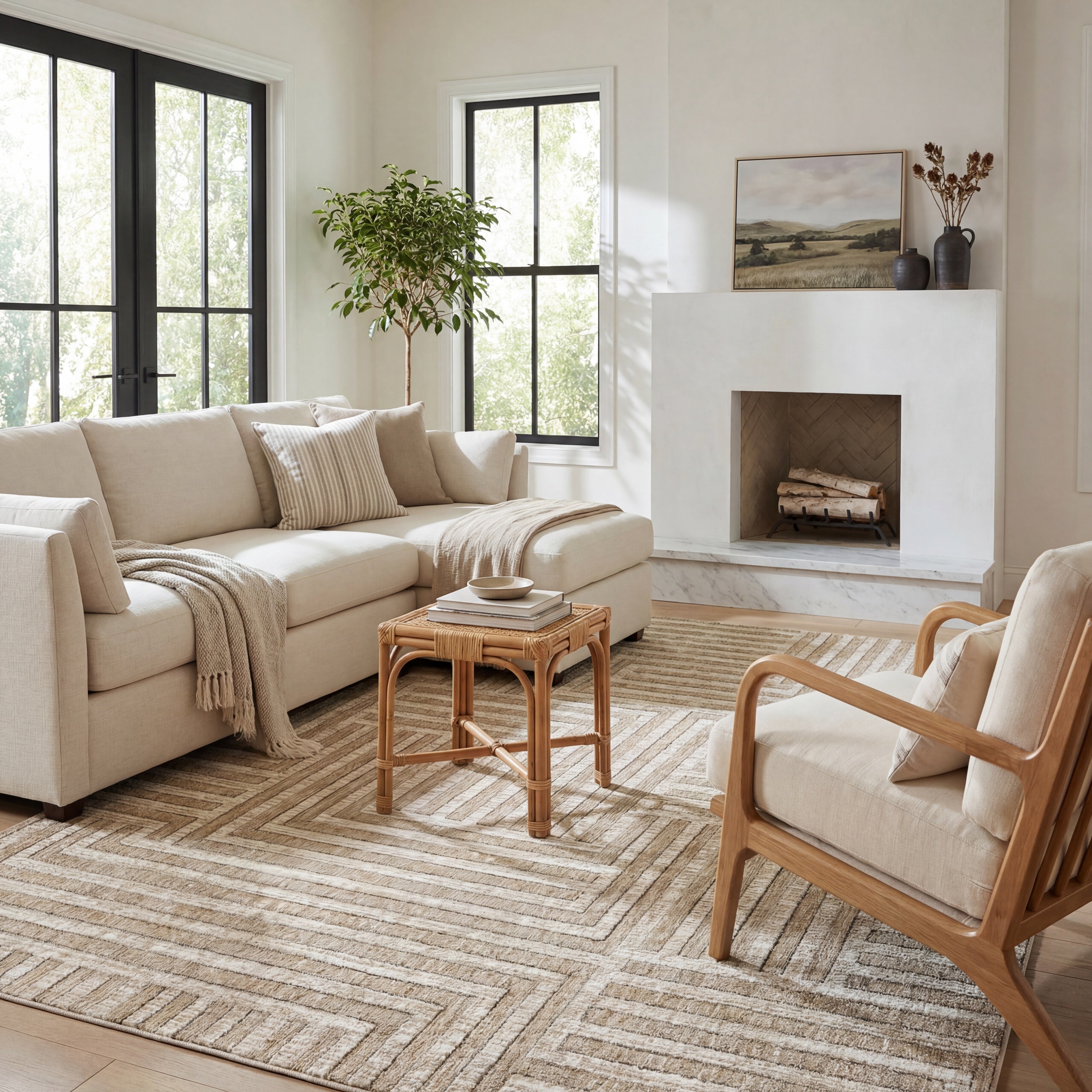 Oriental Weavers Hunter HNT03 Beige/Ivory Area Rug
