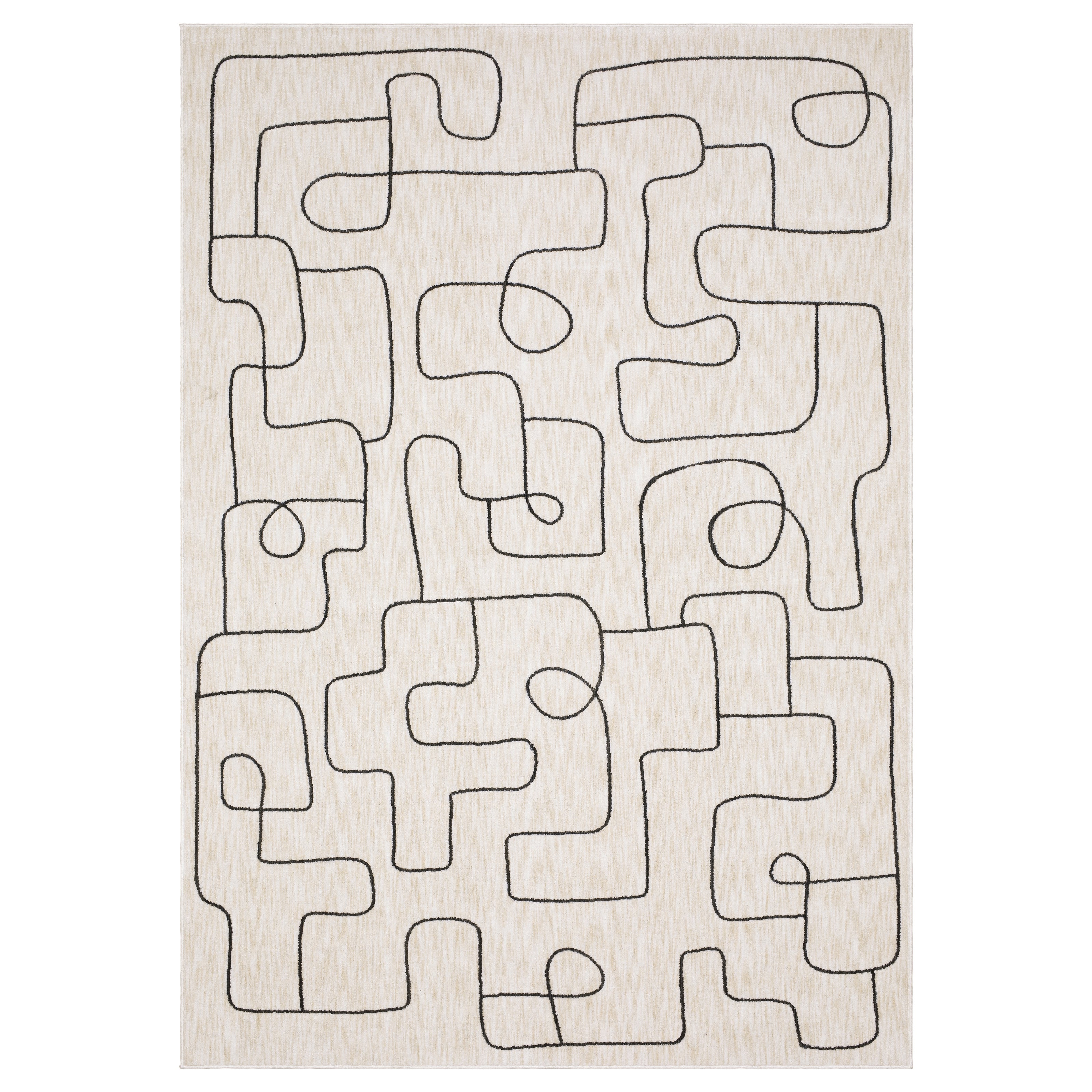 Oriental Weavers Hunter HNT06 Beige/Black Area Rug