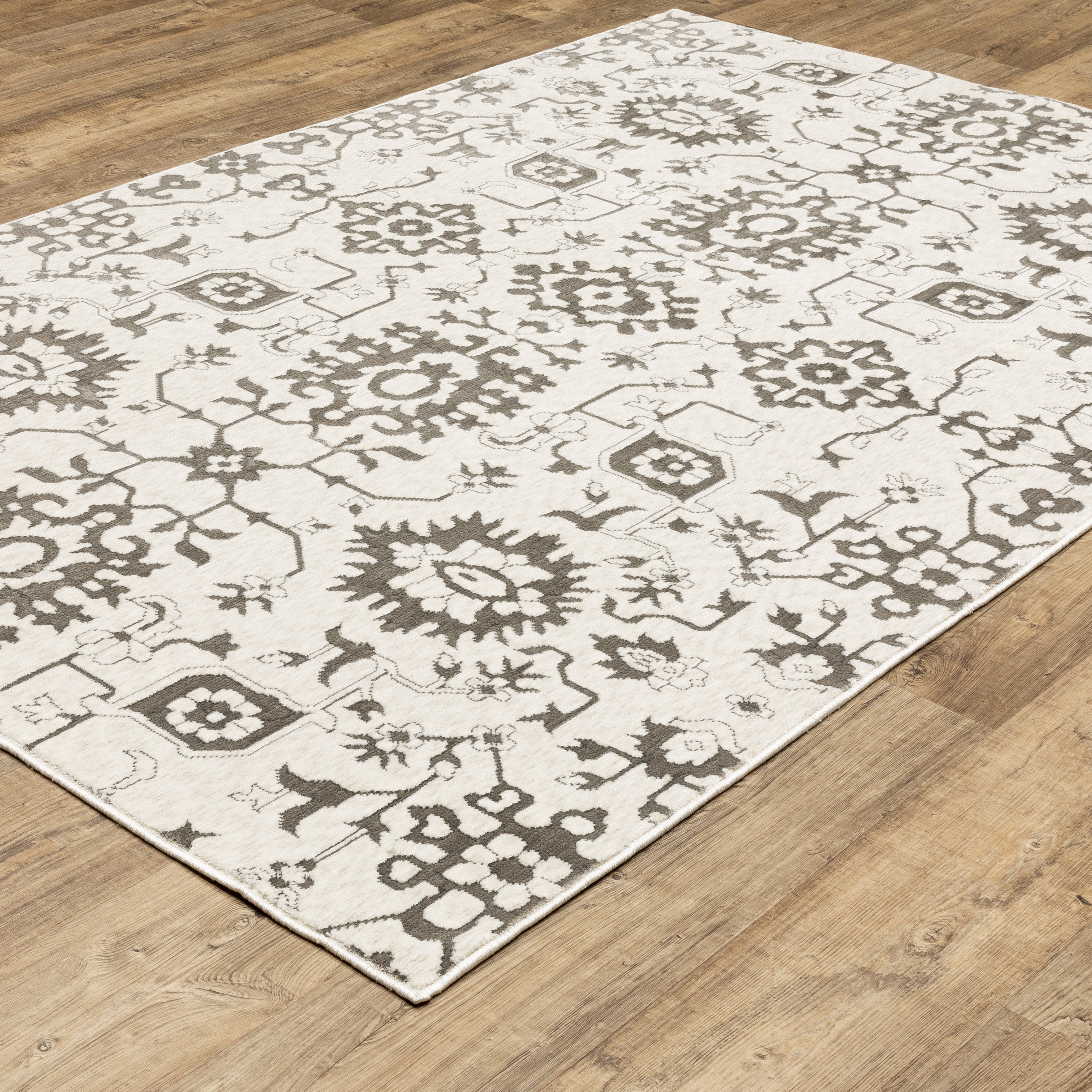 Oriental Weavers Intrigue INT08 Ivory/Grey Area Rug