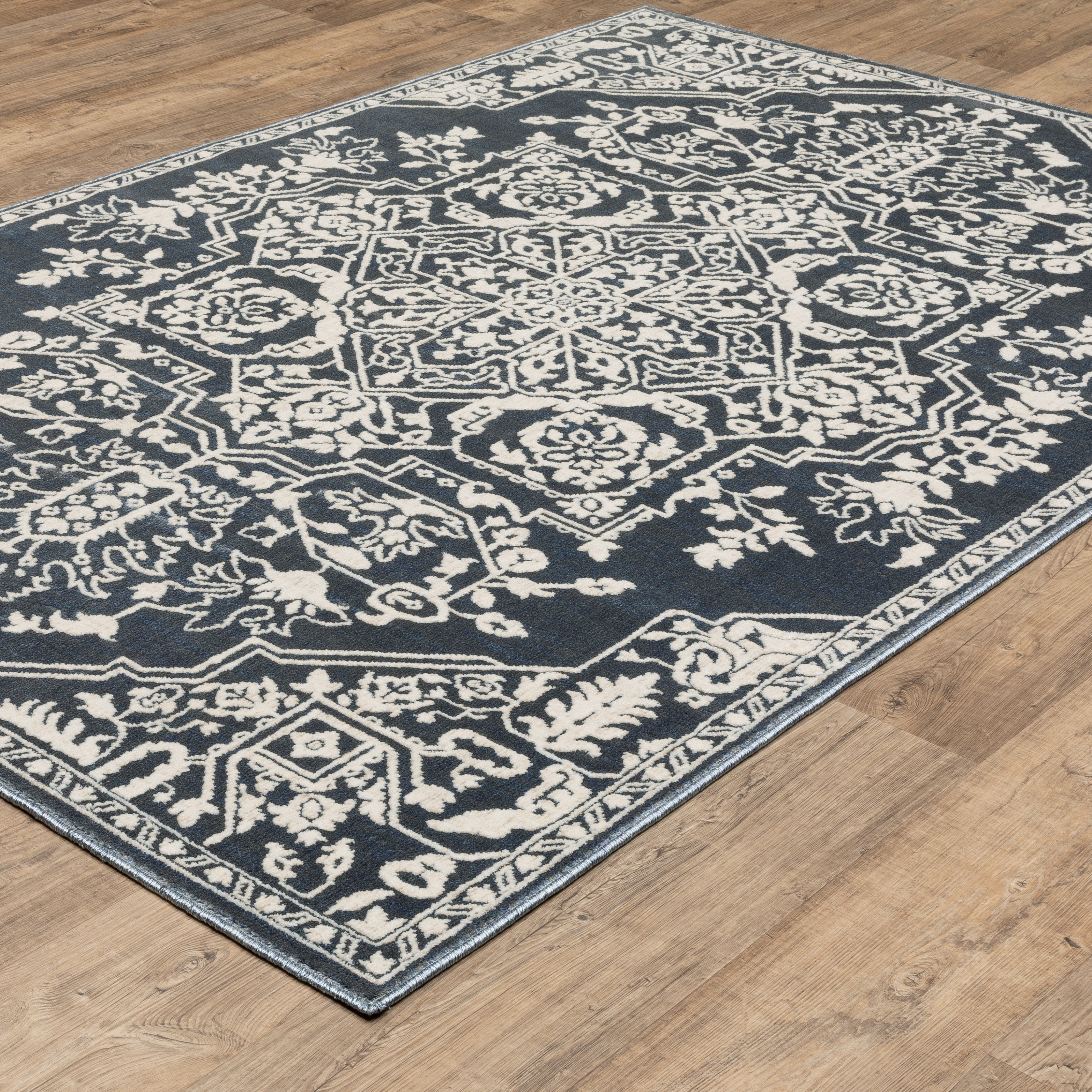 Oriental Weavers Intrigue INT10 Blue/Ivory Area Rug