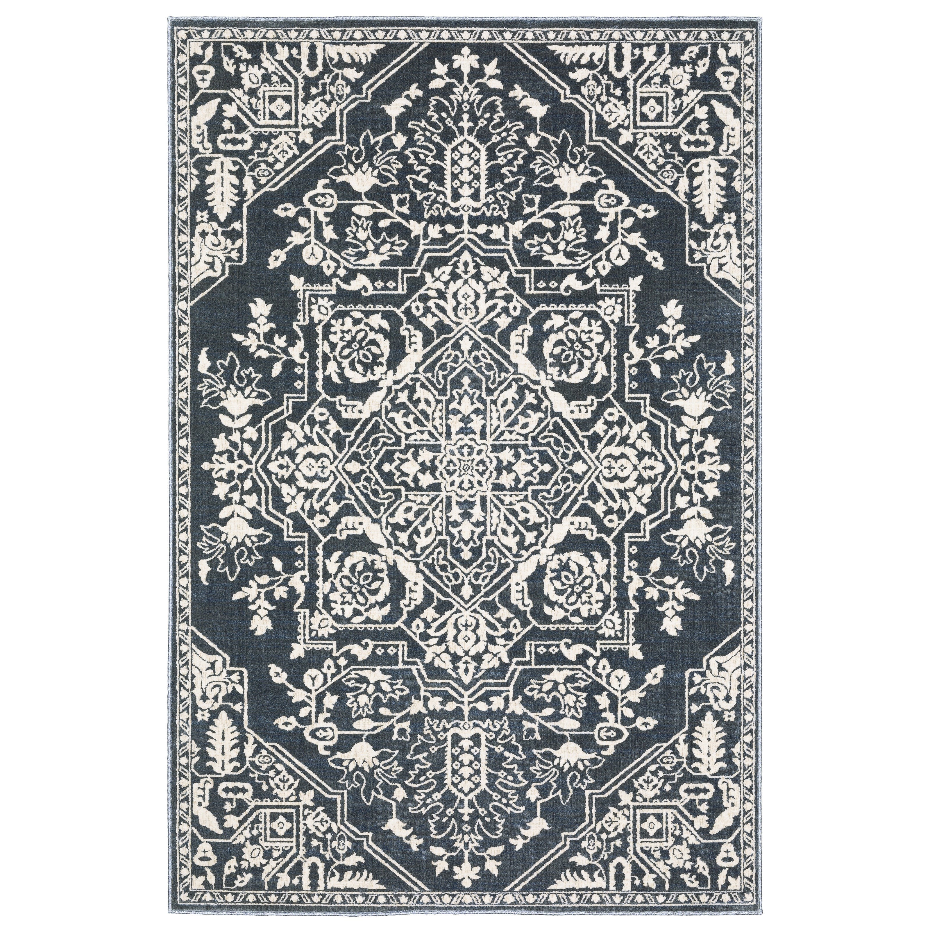 Oriental Weavers Intrigue INT10 Blue/Ivory Area Rug