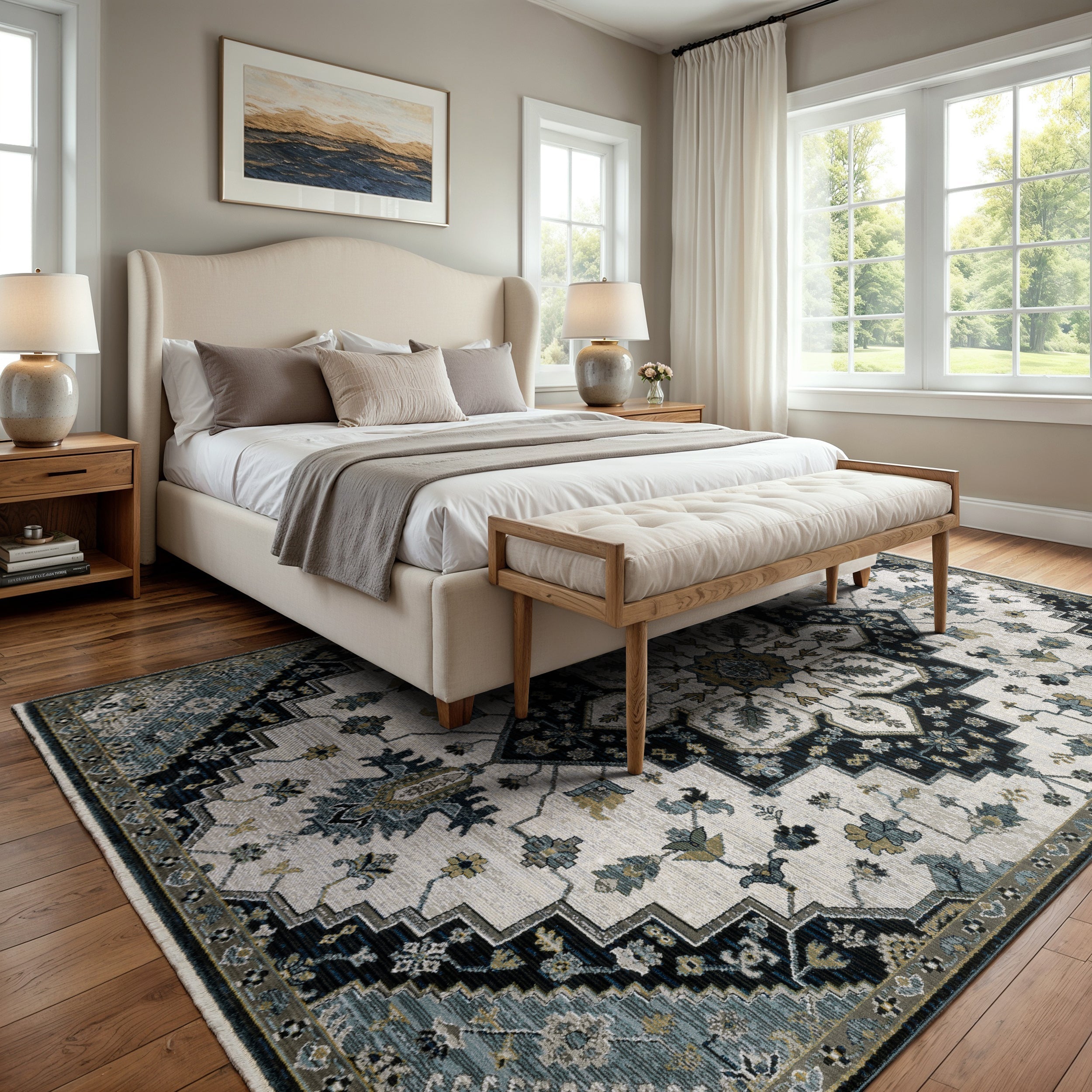 Oriental Weavers Keira KEI04 Blue/Grey Area Rug