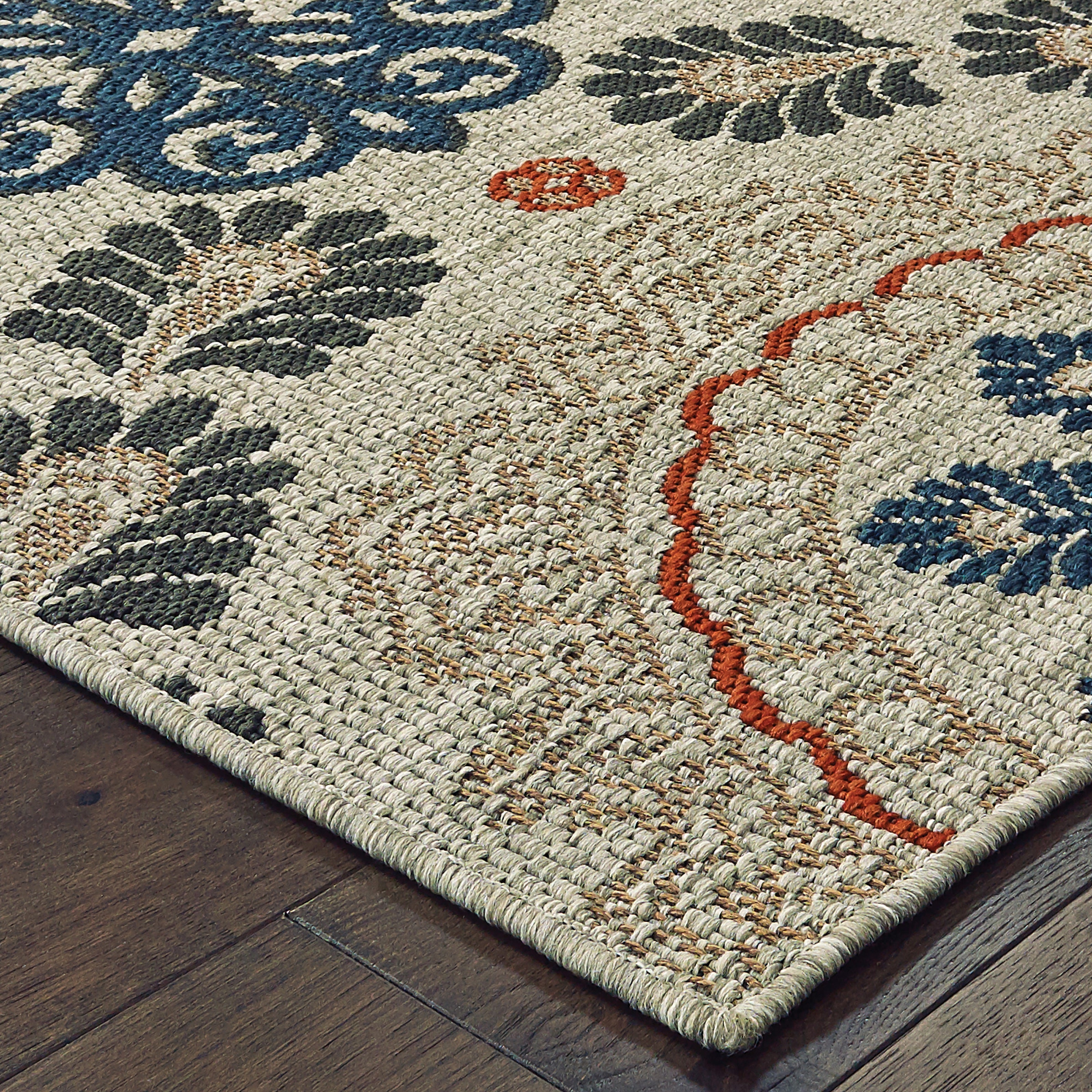 Oriental Weavers Latitude 1903W Grey/Blue Area Rug
