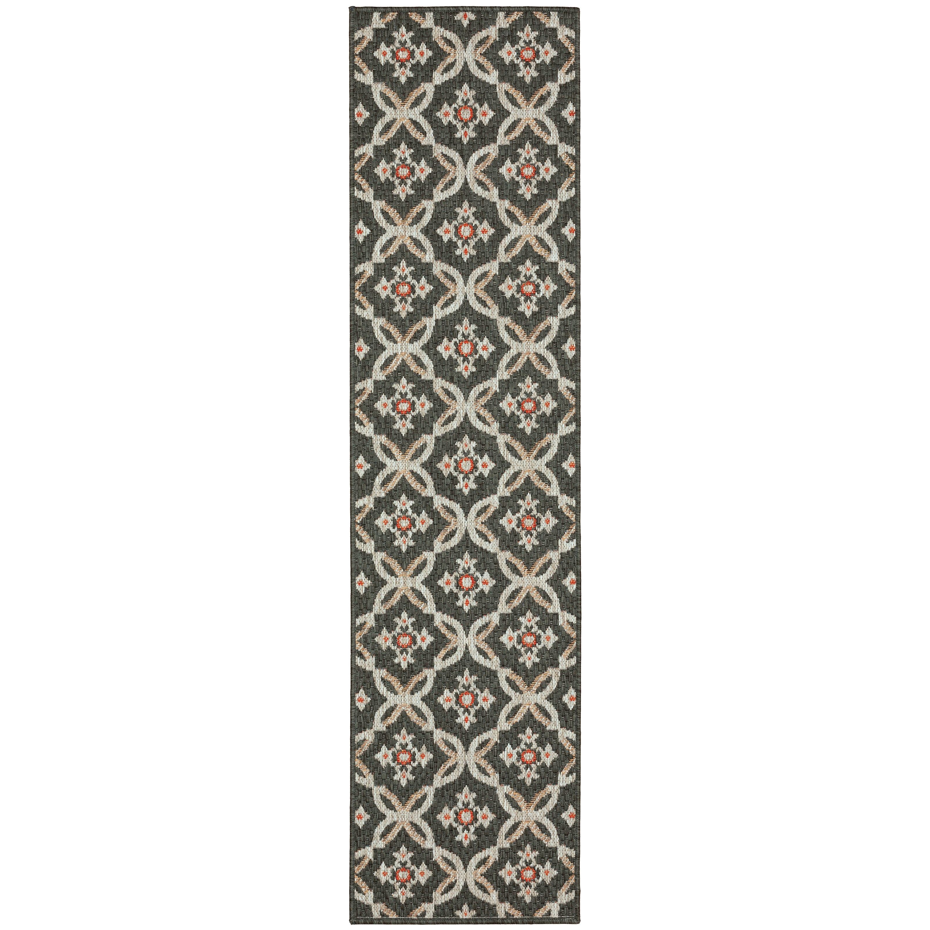 Oriental Weavers Latitude 1904K Grey/Orange Area Rug