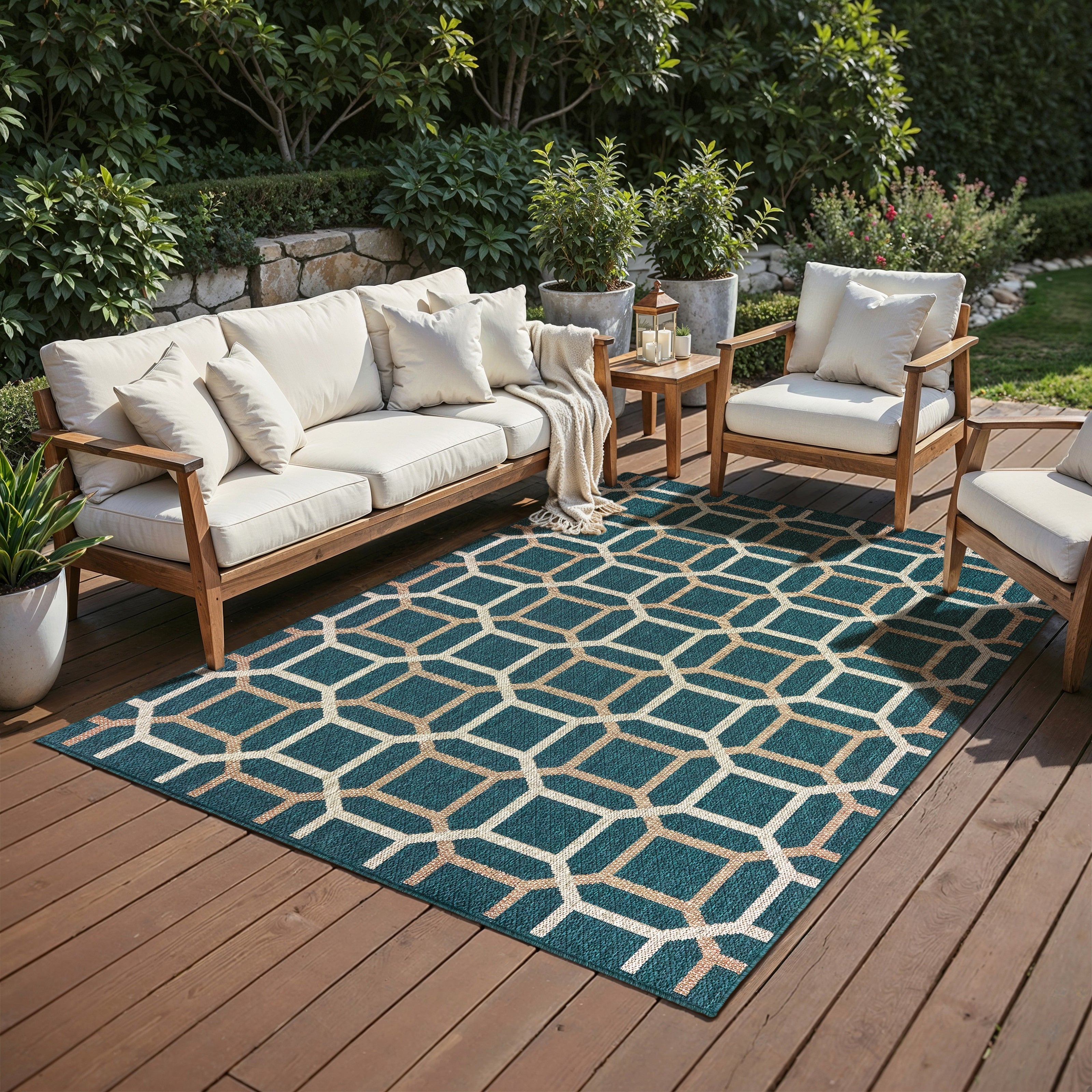 Oriental Weavers Latitude 804I Grey/Blue Area Rug