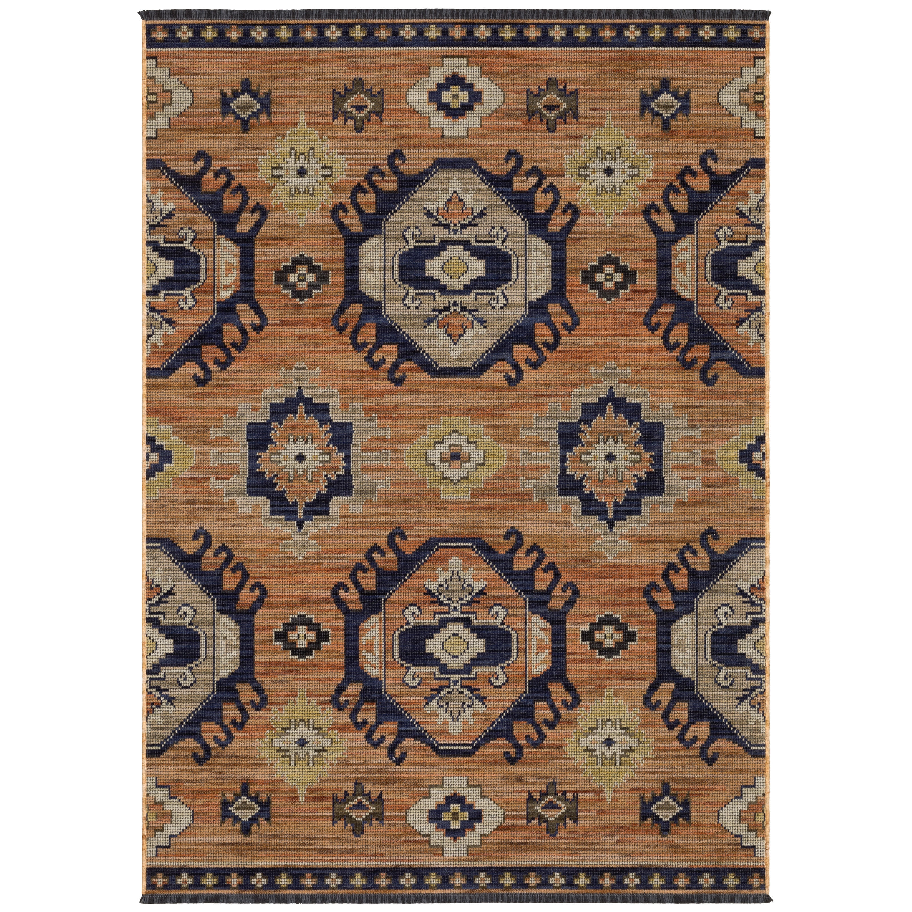 Oriental Weavers Legacy LGY01 Rust/Blue Area Rug