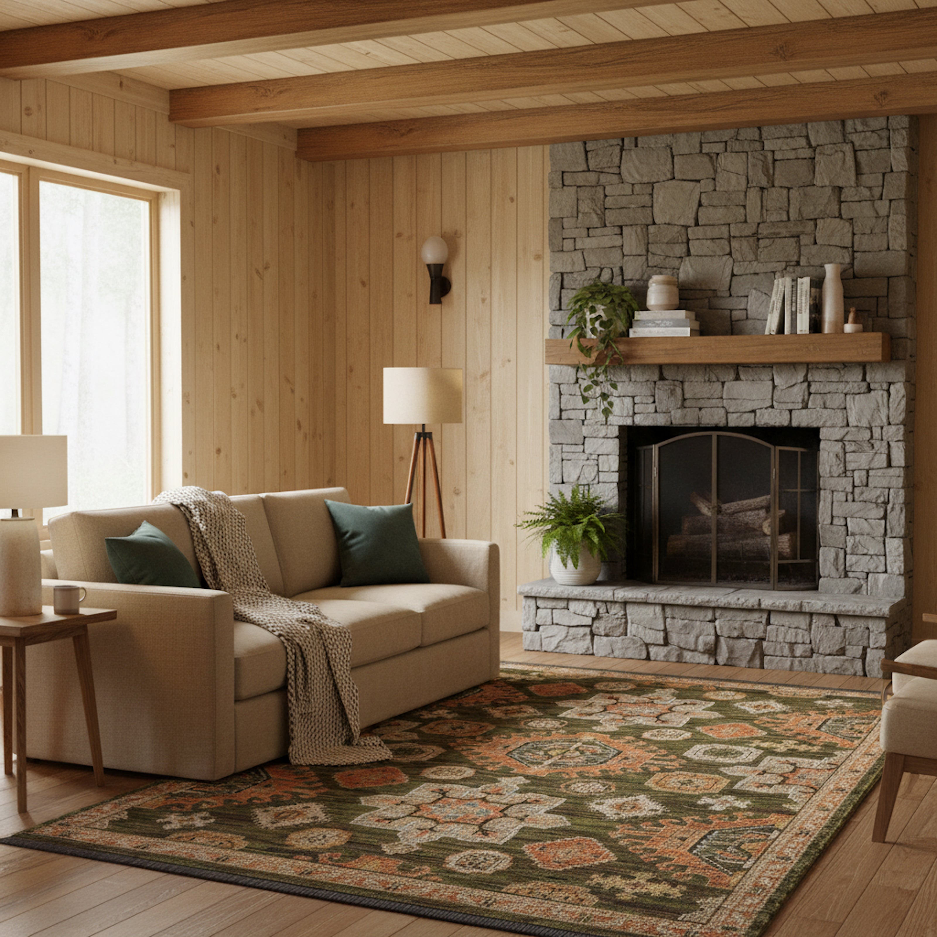 Oriental Weavers Legacy LGY02 Green/Rust Area Rug