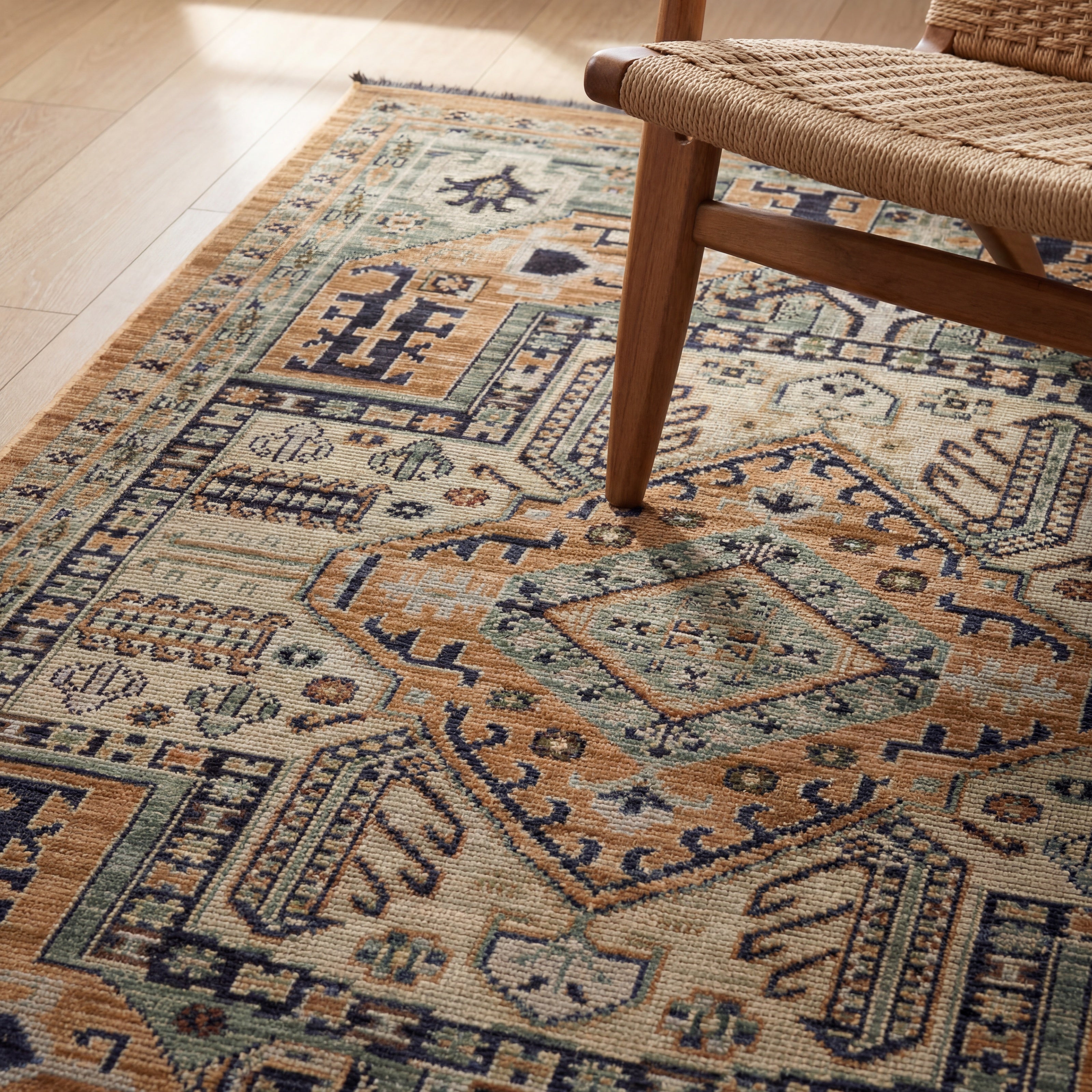Oriental Weavers Legacy LGY04 Rust/Blue Area Rug