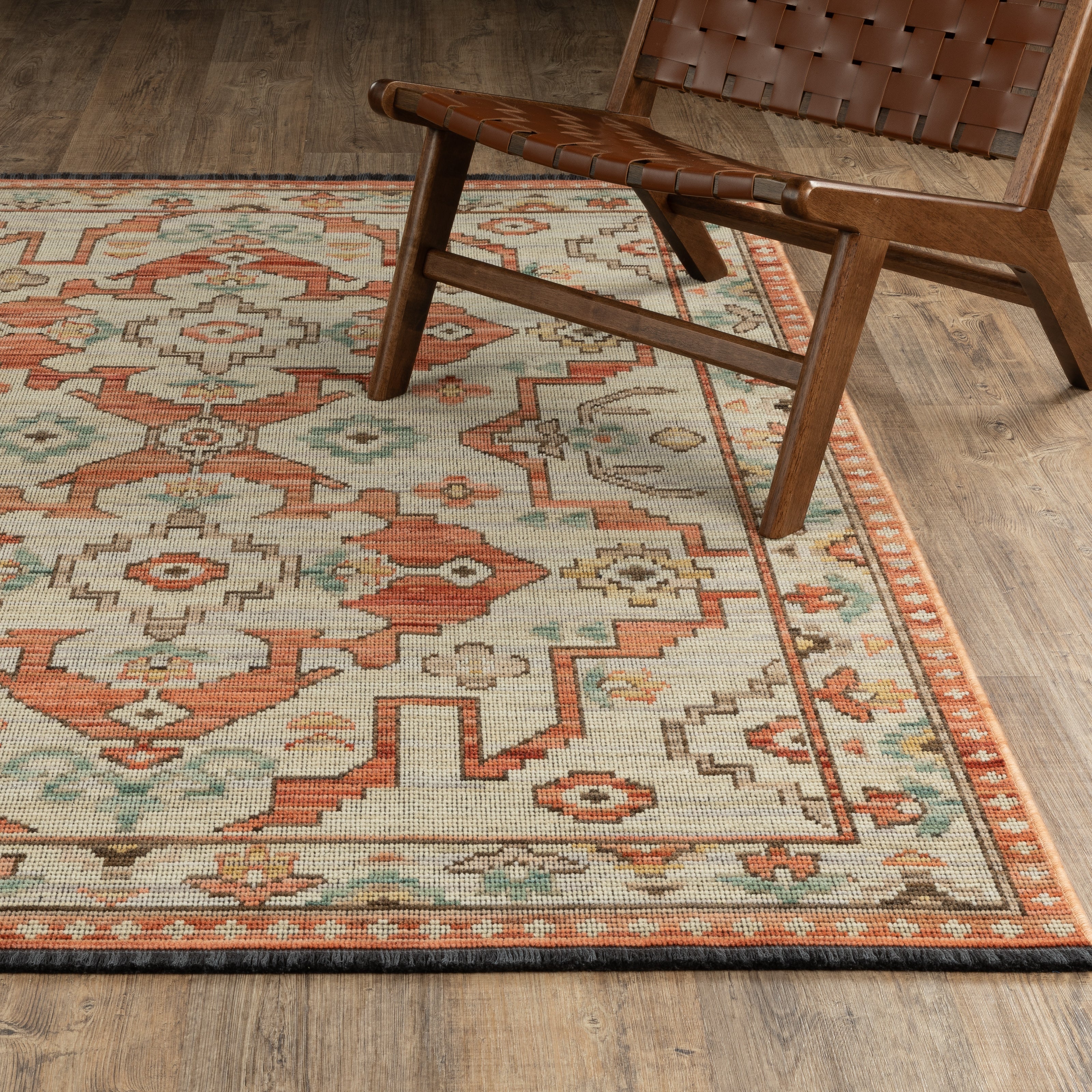 Oriental Weavers Legacy LGY07 Rust/Blue Area Rug