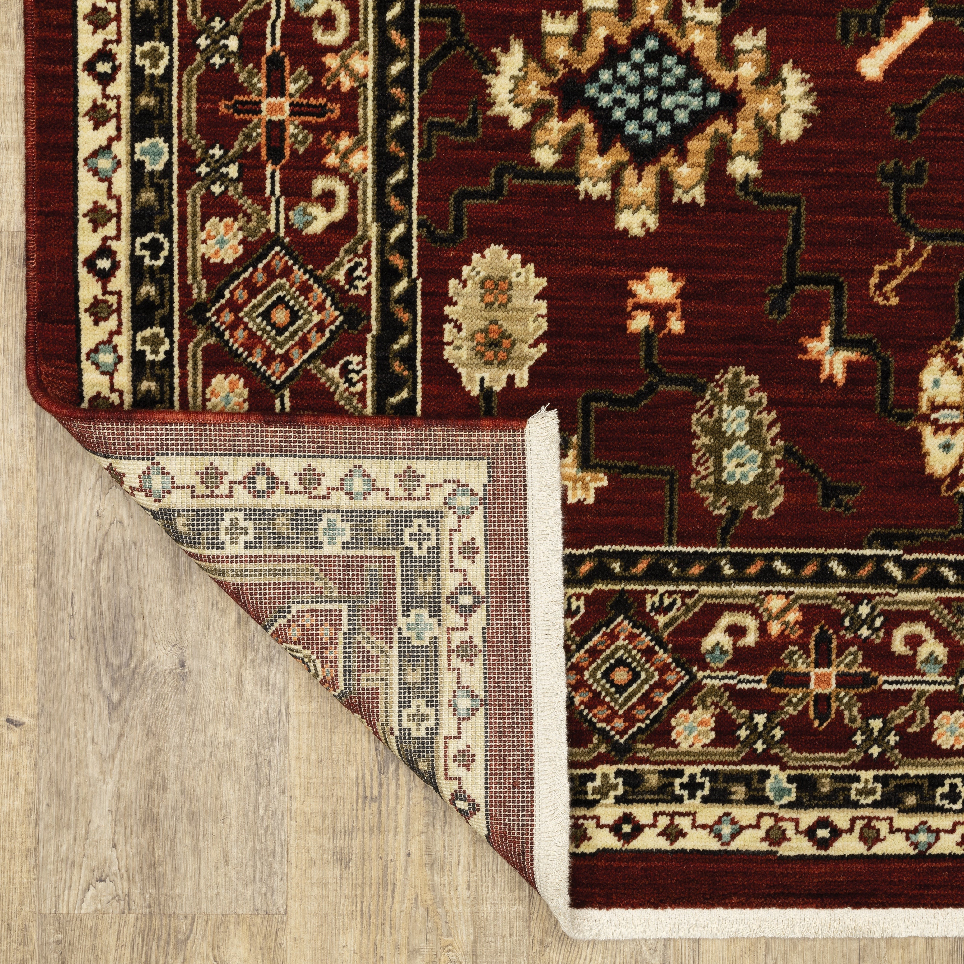 Oriental Weavers Lilihan 43S Red/Black Area Rug