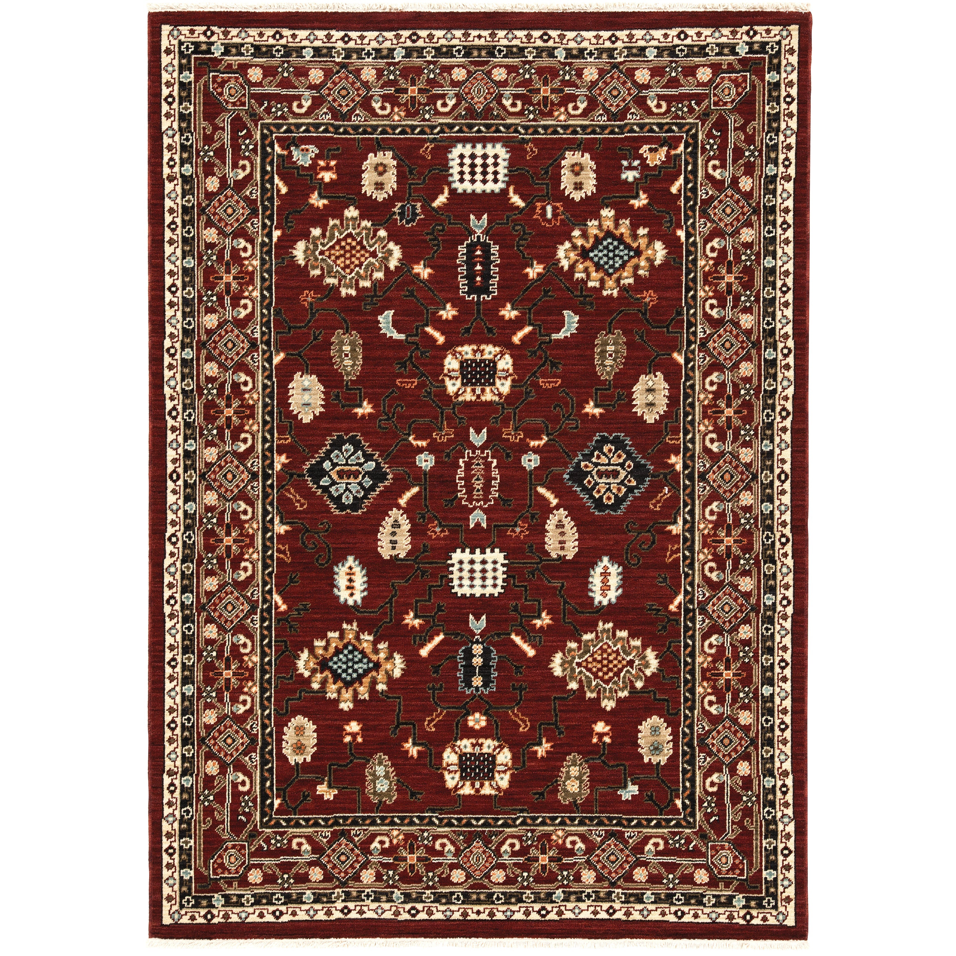 Oriental Weavers Lilihan 43S Red/Black Area Rug