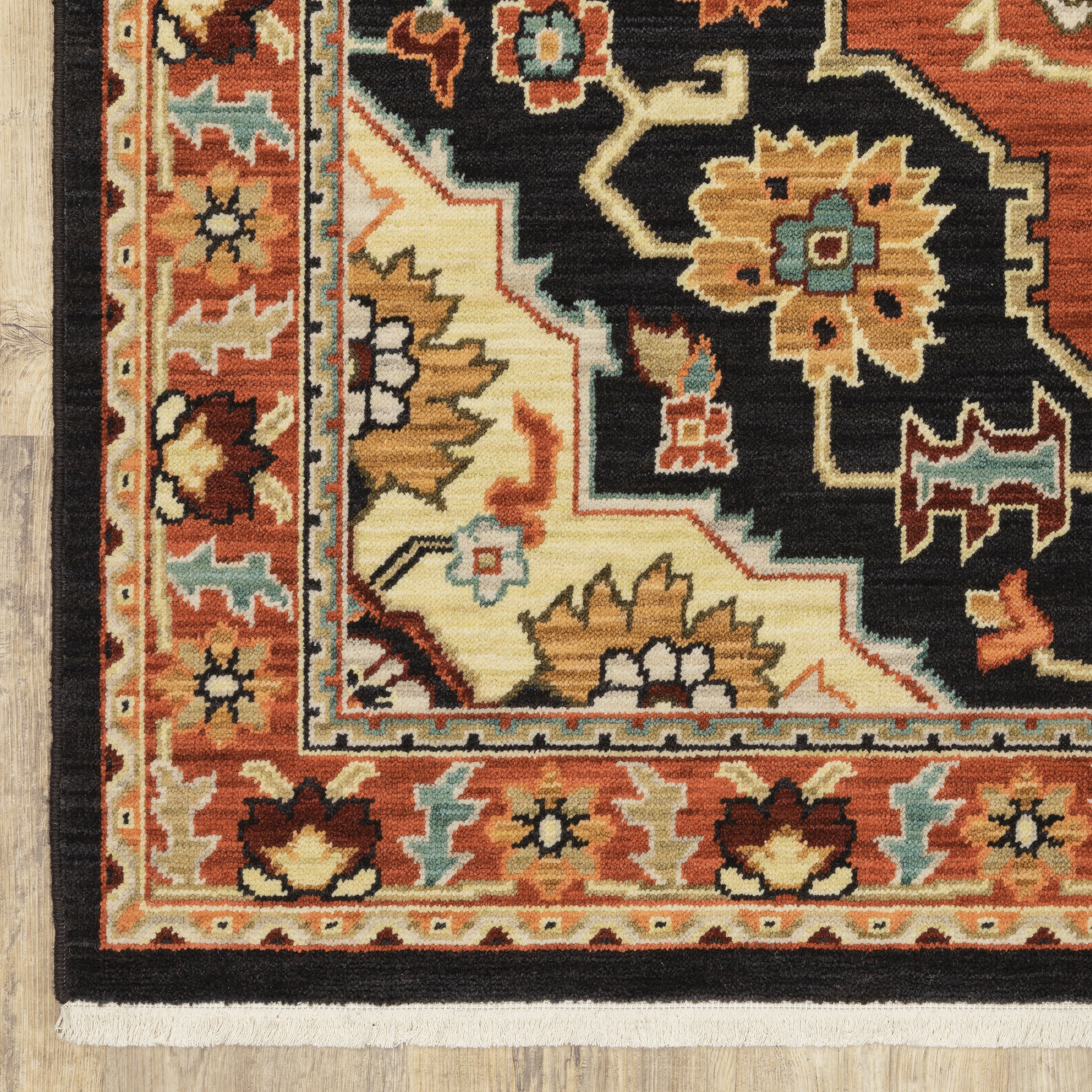 Oriental Weavers Lilihan 4929A Black/Red Area Rug