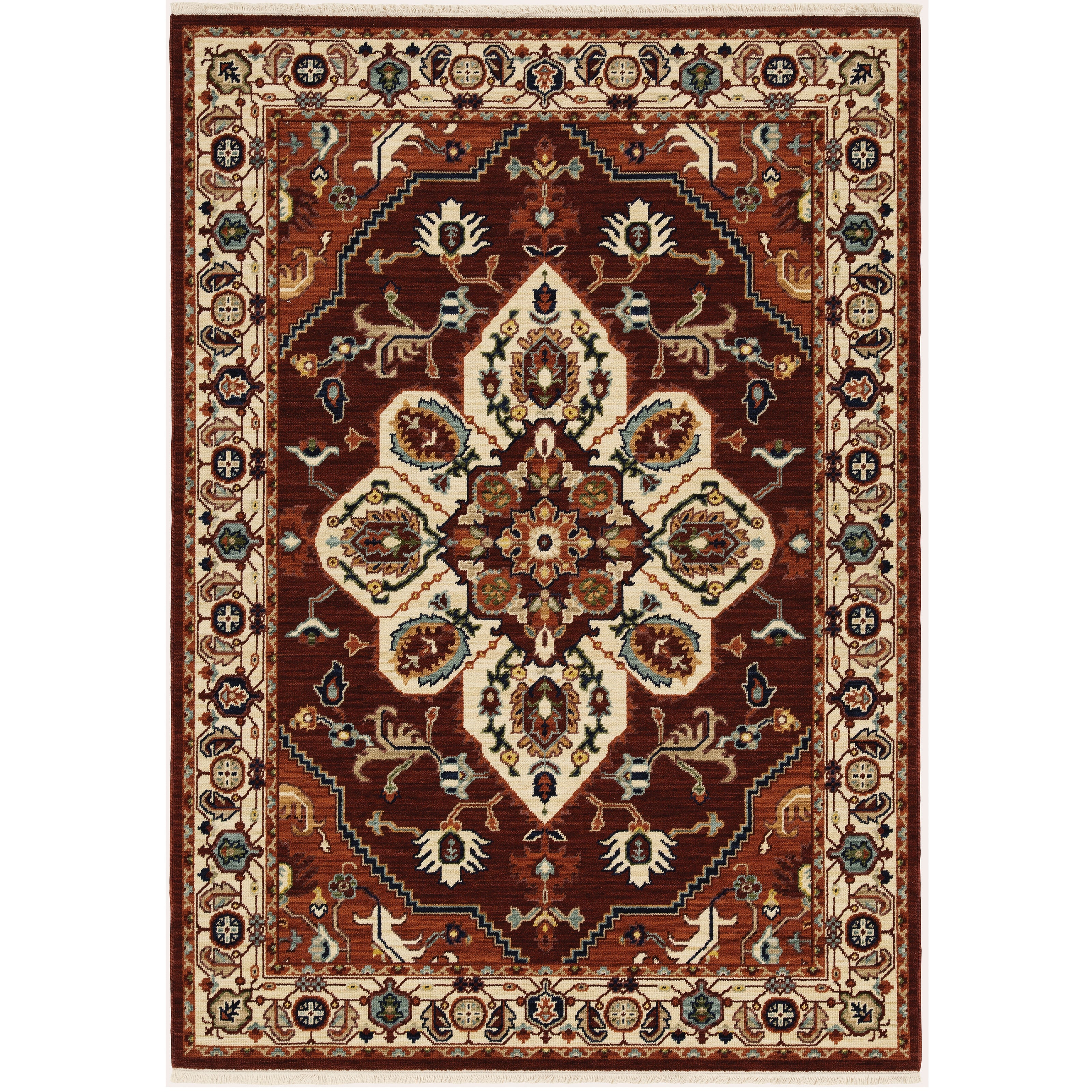 Oriental Weavers Lilihan 5502C Red/Ivory Area Rug