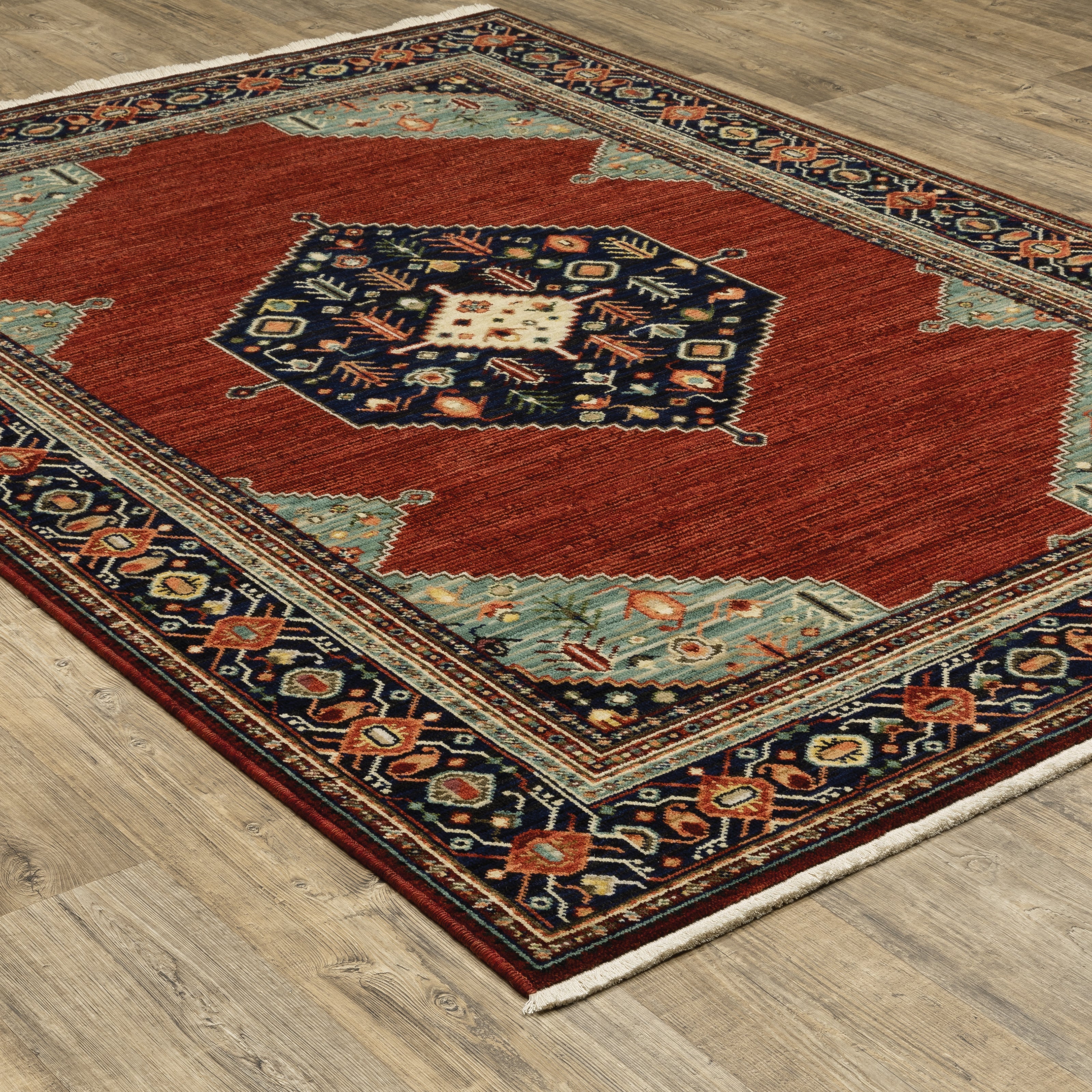Oriental Weavers Lilihan 5503M Red/Blue Area Rug
