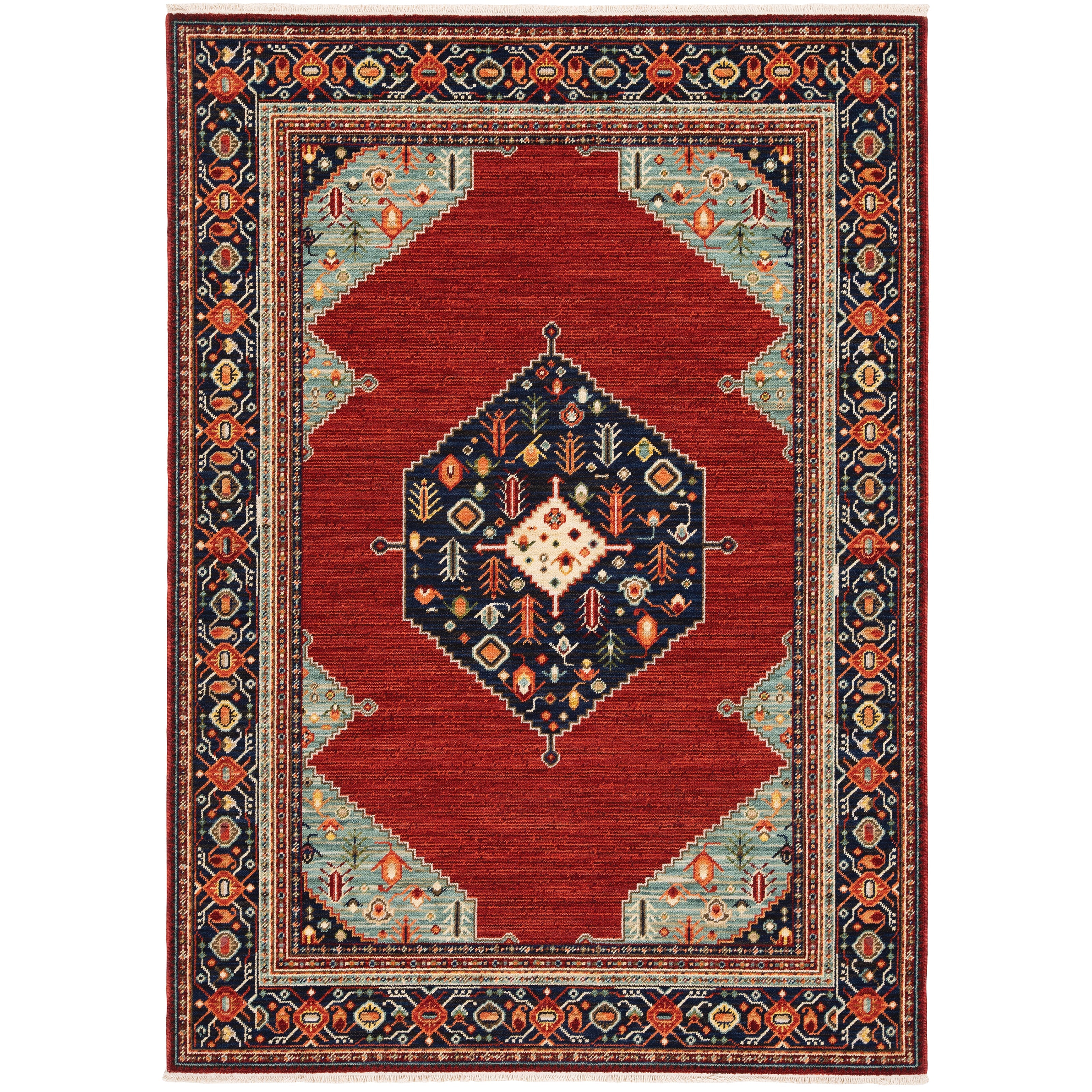 Oriental Weavers Lilihan 5503M Red/Blue Area Rug