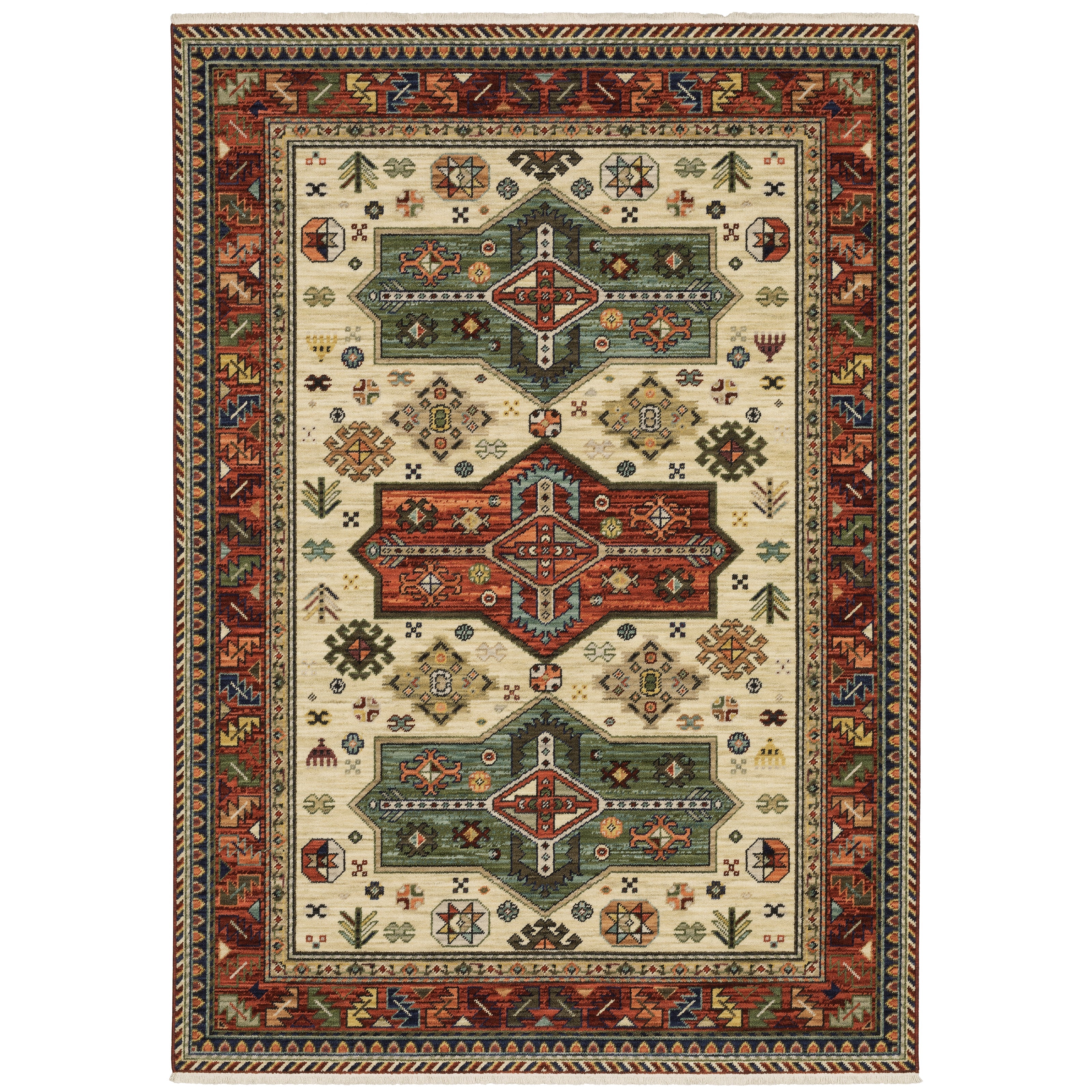 Oriental Weavers Lilihan 8022R Red/Multi Area Rug