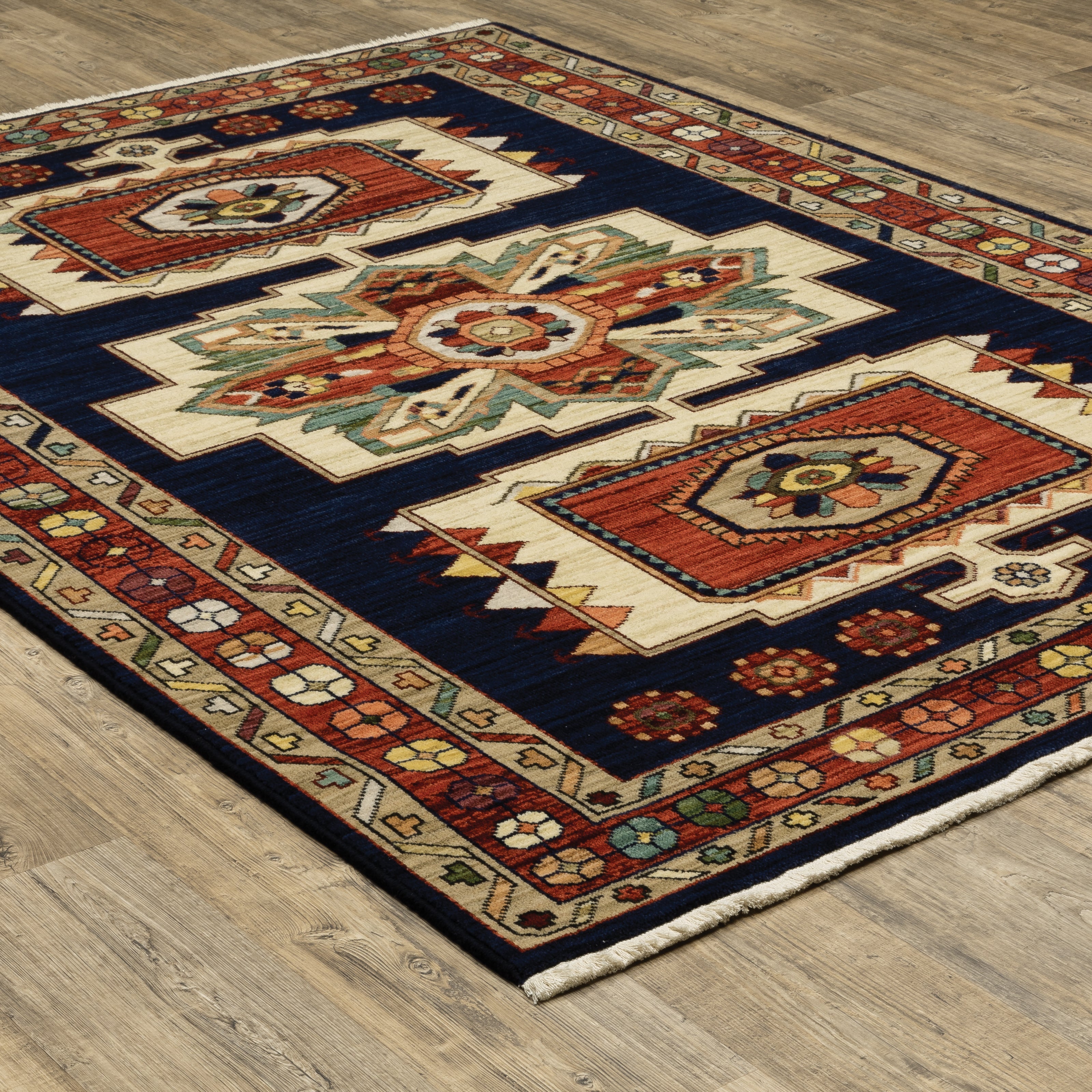 Oriental Weavers Lilihan 90B Blue/Red Area Rug