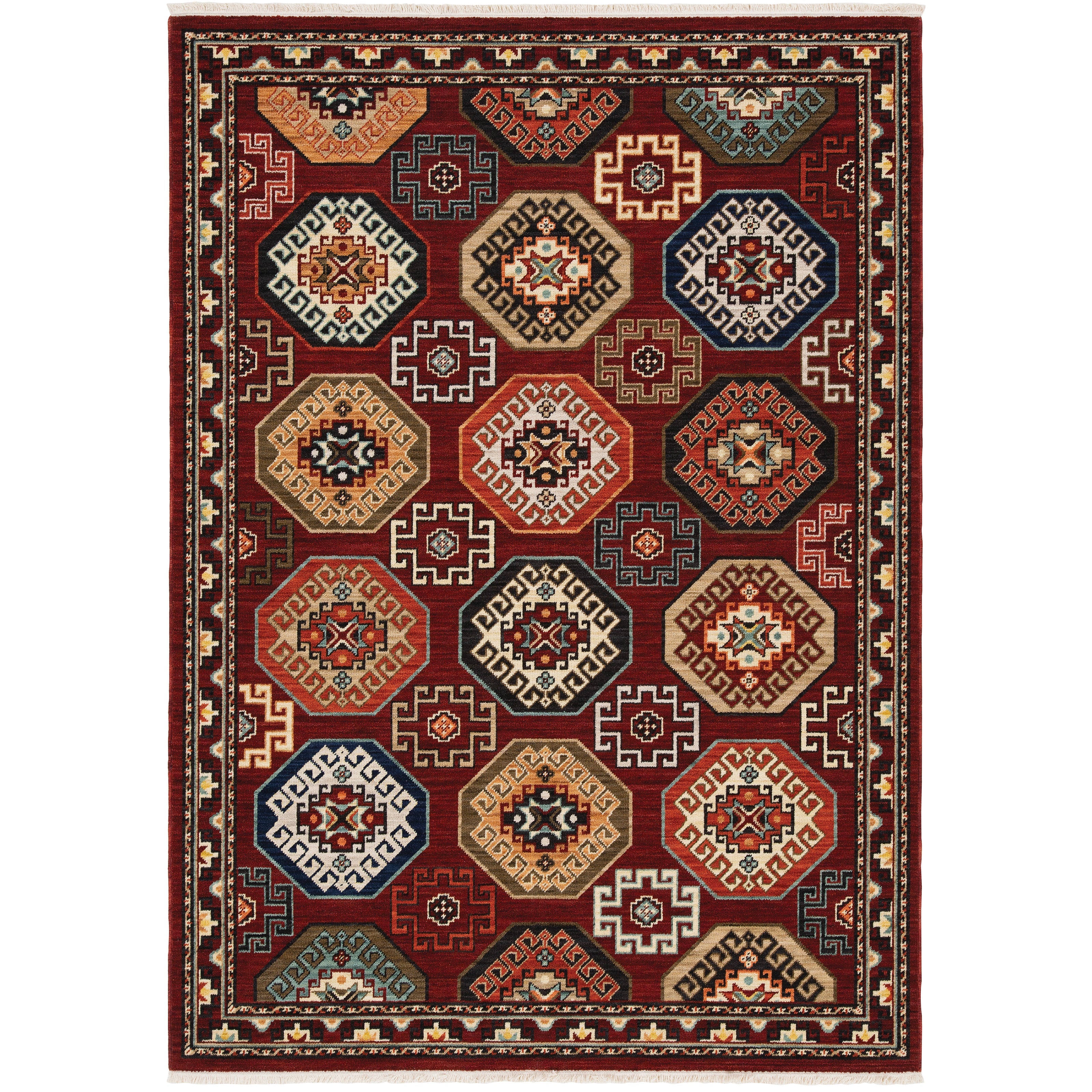 Oriental Weavers Lilihan 91R Red/Multi Area Rug