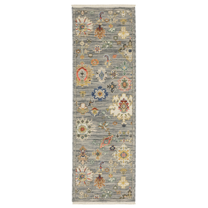 Oriental Weavers Lucca 5507E Grey/Multi Area Rug
