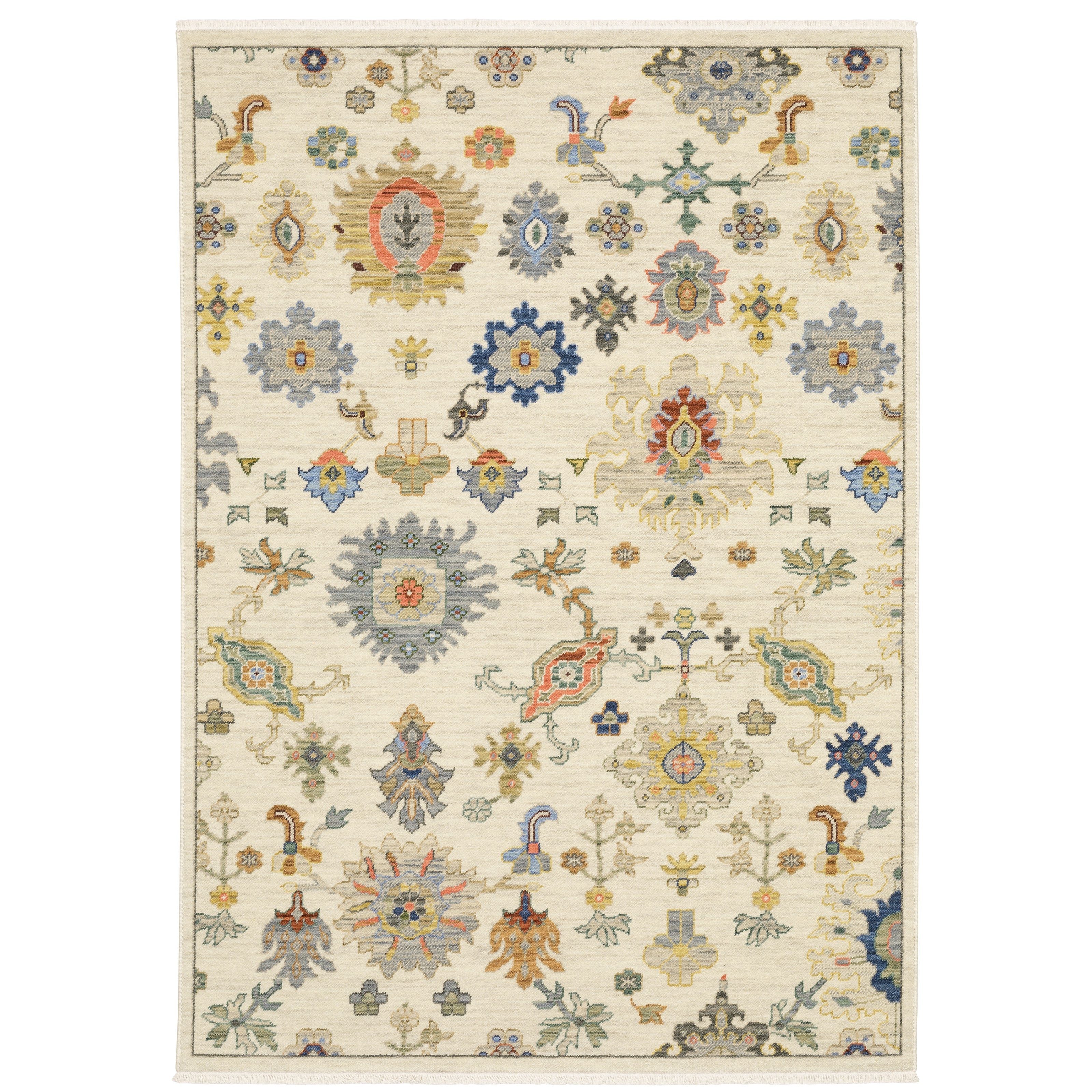 Oriental Weavers Lucca 5507W Ivory/Multi Area Rug