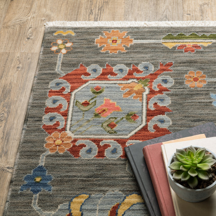 Oriental Weavers Lucca 8111K Grey/Multi Area Rug