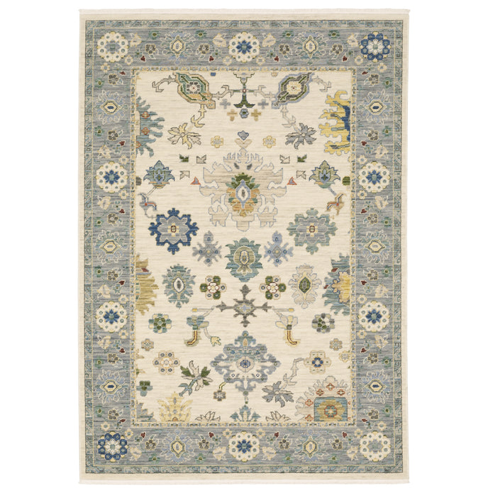 Oriental Weavers Lucca 846H Ivory/Blue Area Rug