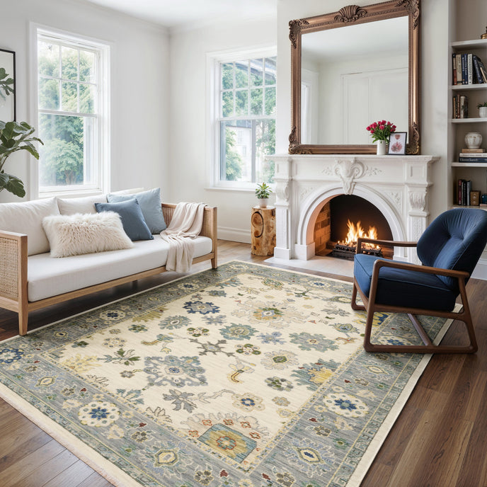 Oriental Weavers Lucca 846H Ivory/Blue Area Rug