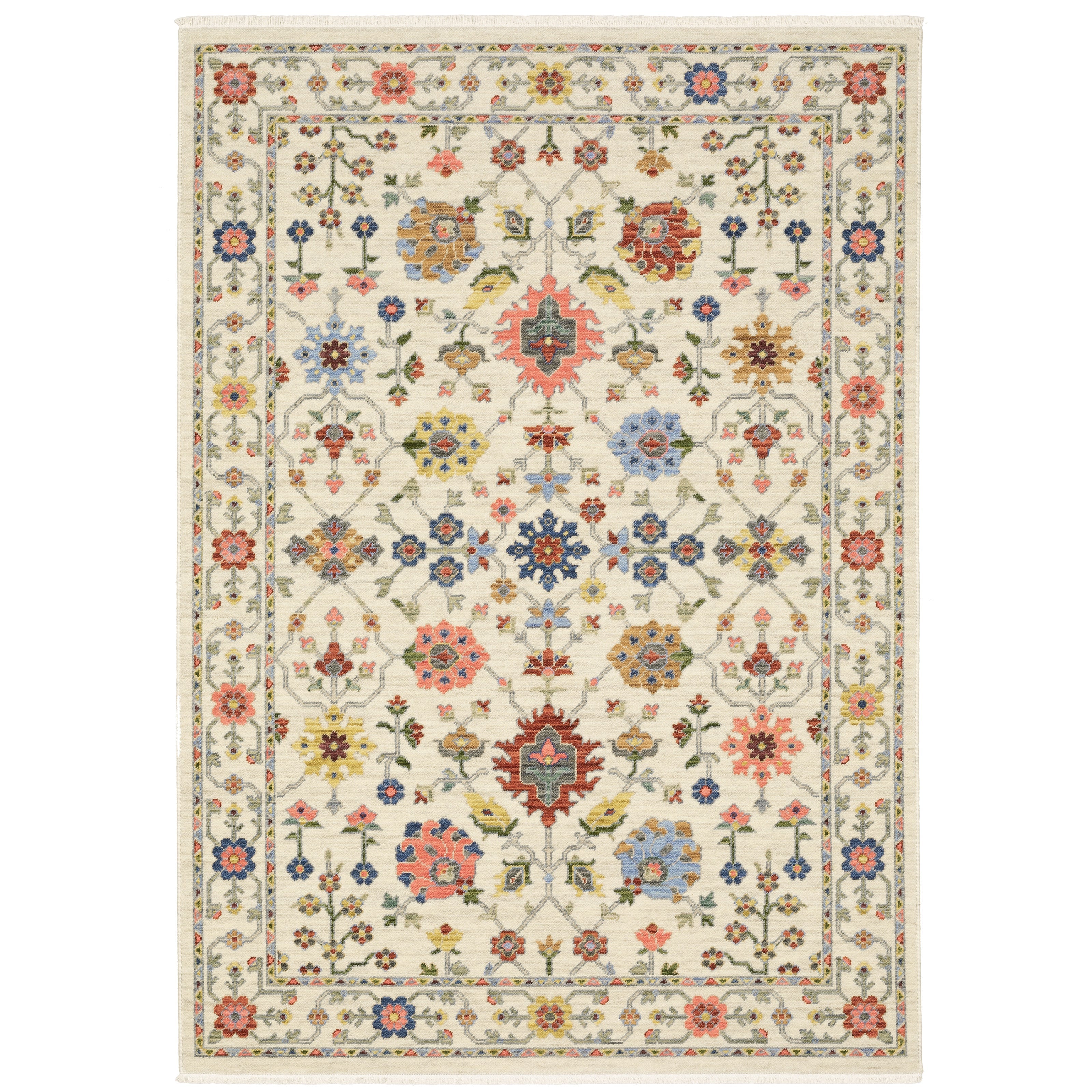 Oriental Weavers Lucca 93W Ivory/Multi Area Rug