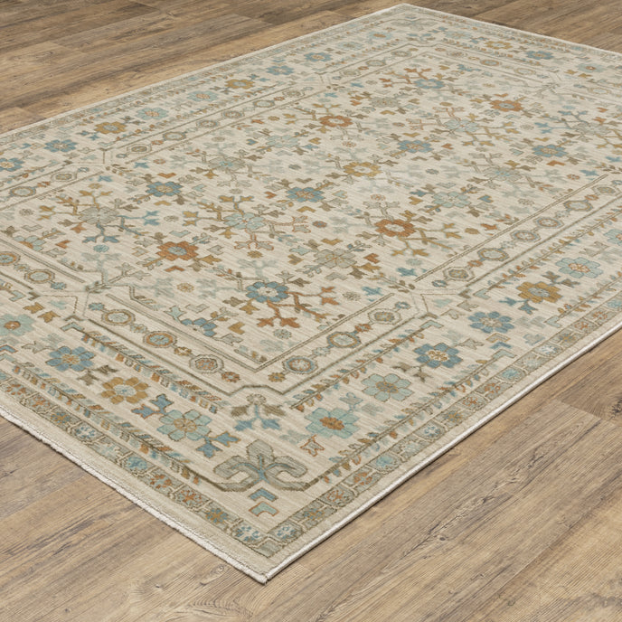 Oriental Weavers Maeve MAE01 Ivory/Blue Area Rug
