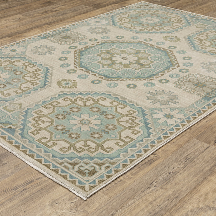 Oriental Weavers Maeve MAE03 Beige/Blue Area Rug