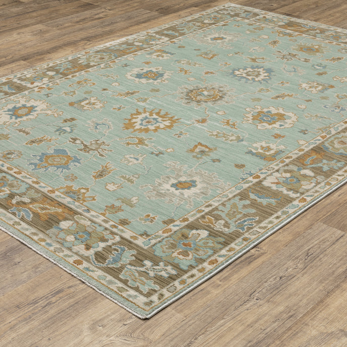 Oriental Weavers Maeve MAE06 Blue/Rust Area Rug