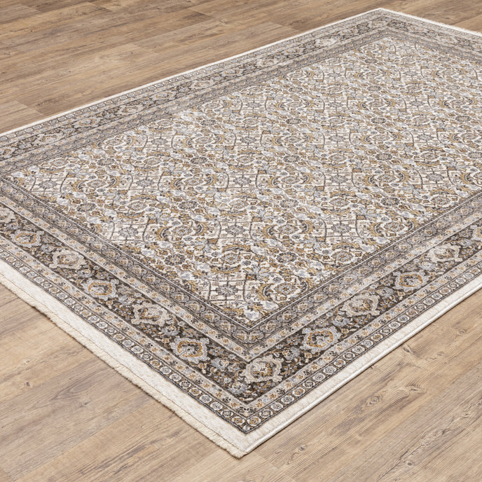 Oriental Weavers Maharaja 2061N Ivory/Charcoal Area Rug