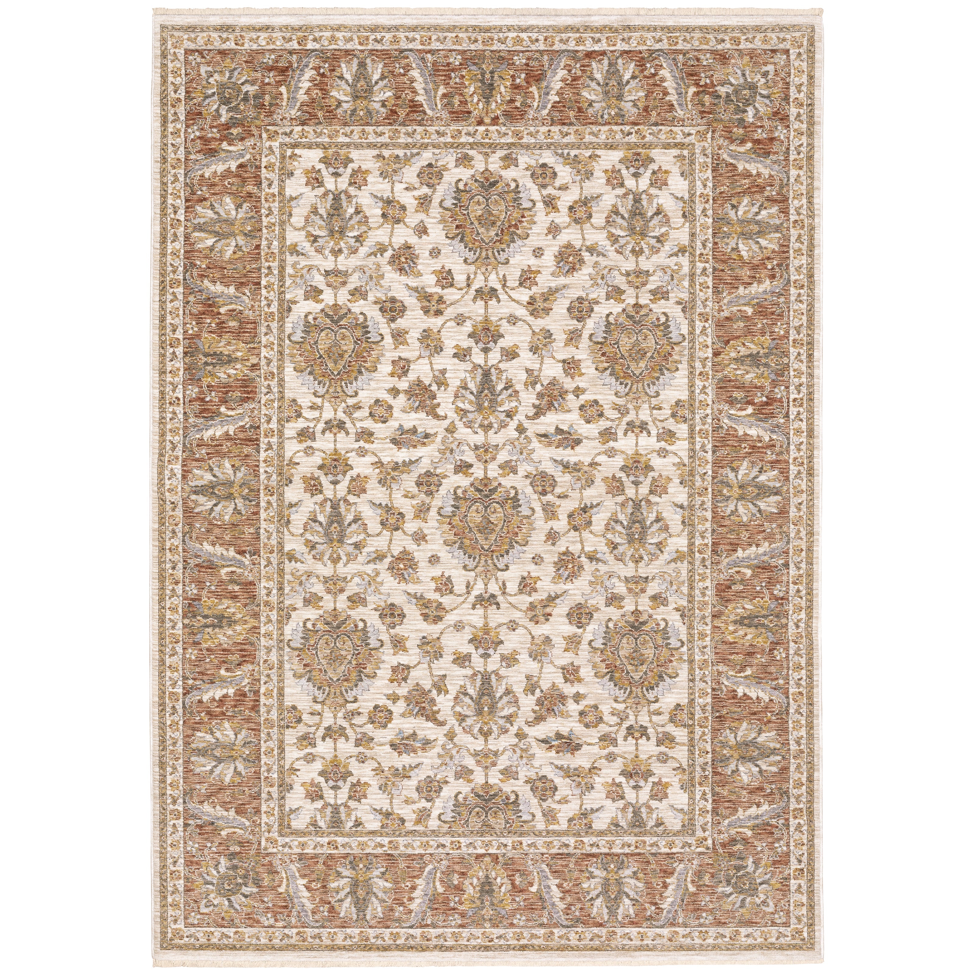 Oriental Weavers Maharaja 5091Q Ivory/Rust Area Rug