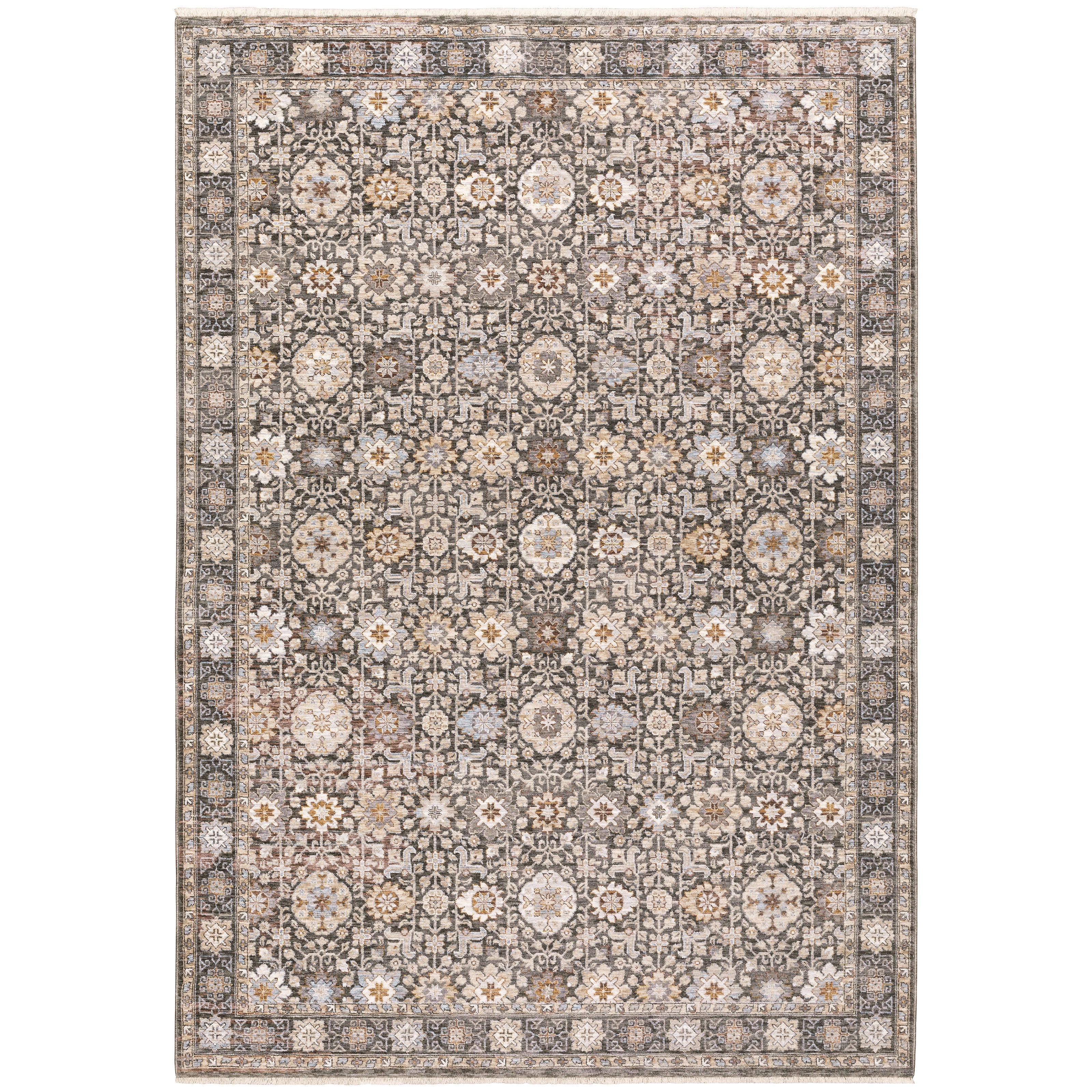 Oriental Weavers Maharaja 71N Charcoal/Ivory Area Rug