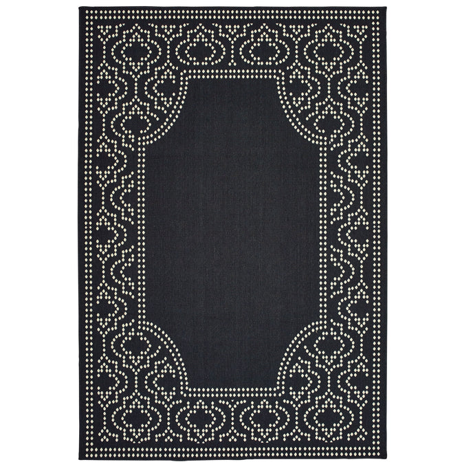 Oriental Weavers Marina 1247K Black/Ivory Area Rug