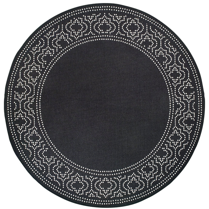 Oriental Weavers Marina 1247K Black/Ivory Area Rug