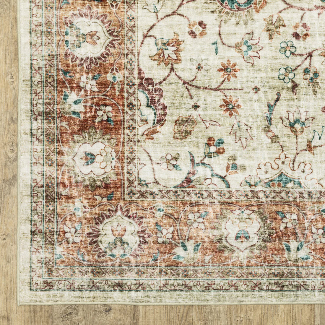 Oriental Weavers Sumter SUM03 Ivory/Rust Area Rug