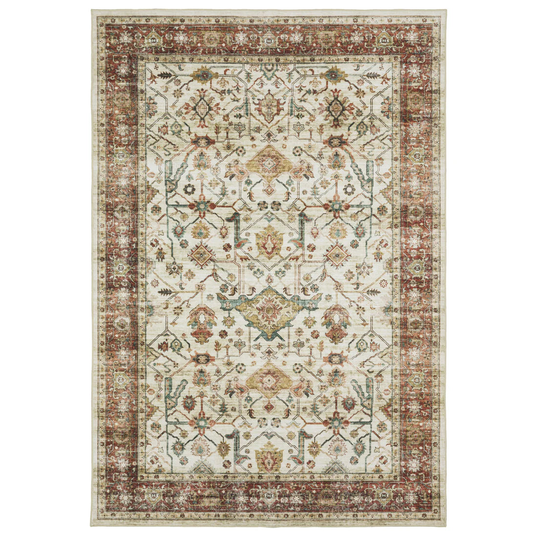 Oriental Weavers Sumter SUM05 Ivory/Red Area Rug