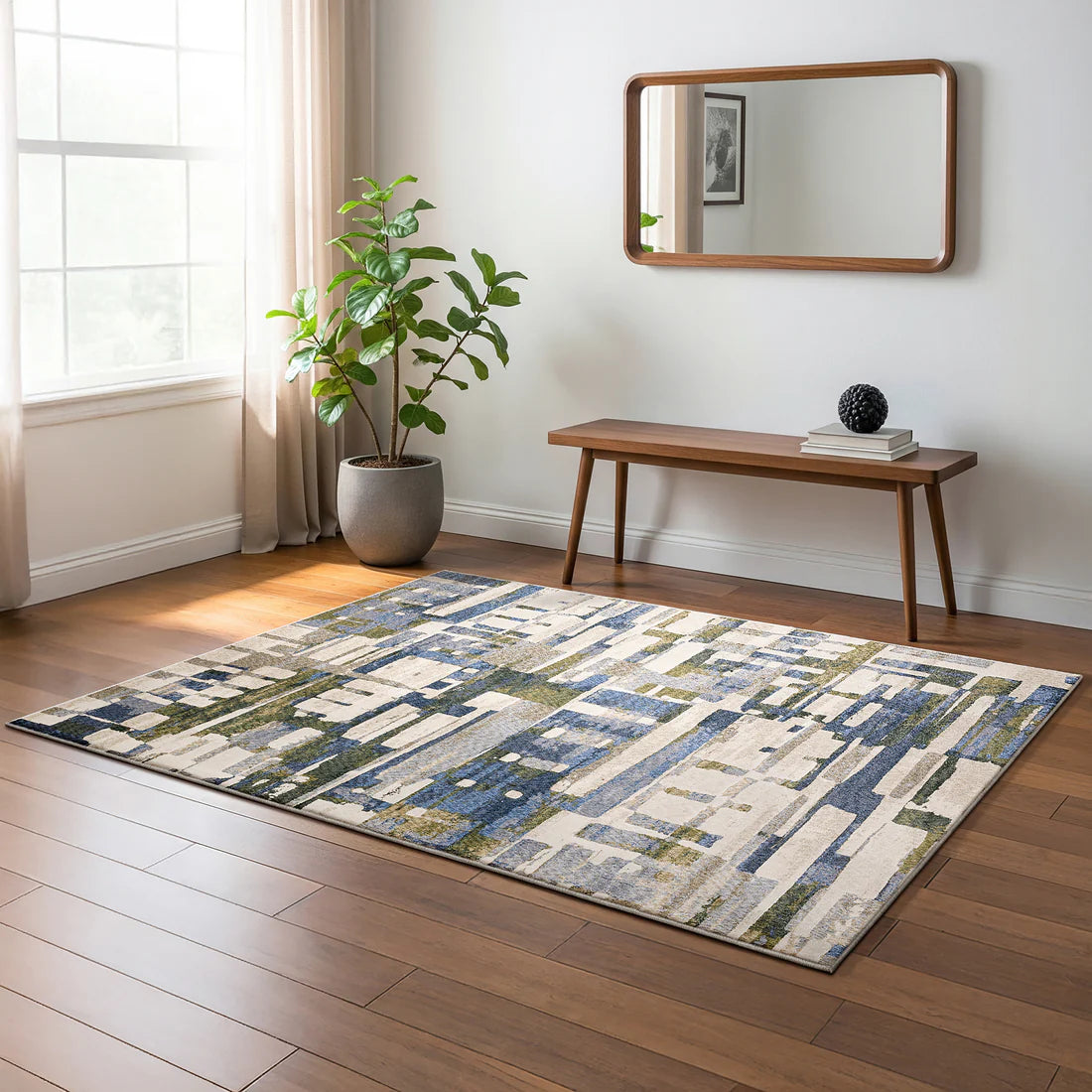 Oriental Weavers Tisdell TIS01 Blue/Green Area Rug