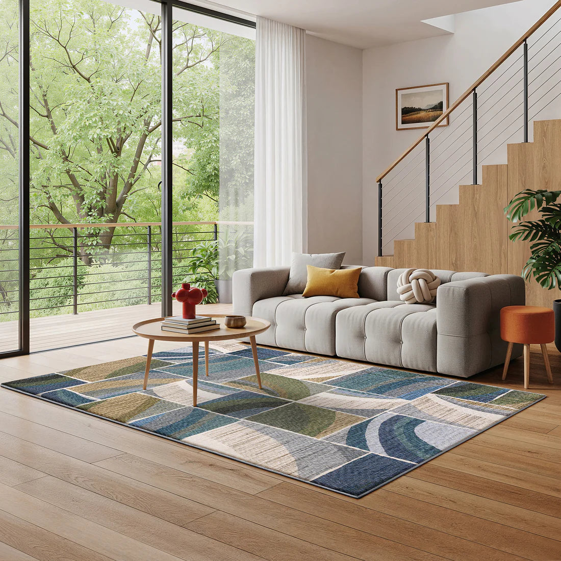 Oriental Weavers Tisdell TIS06 Blue/Green Area Rug