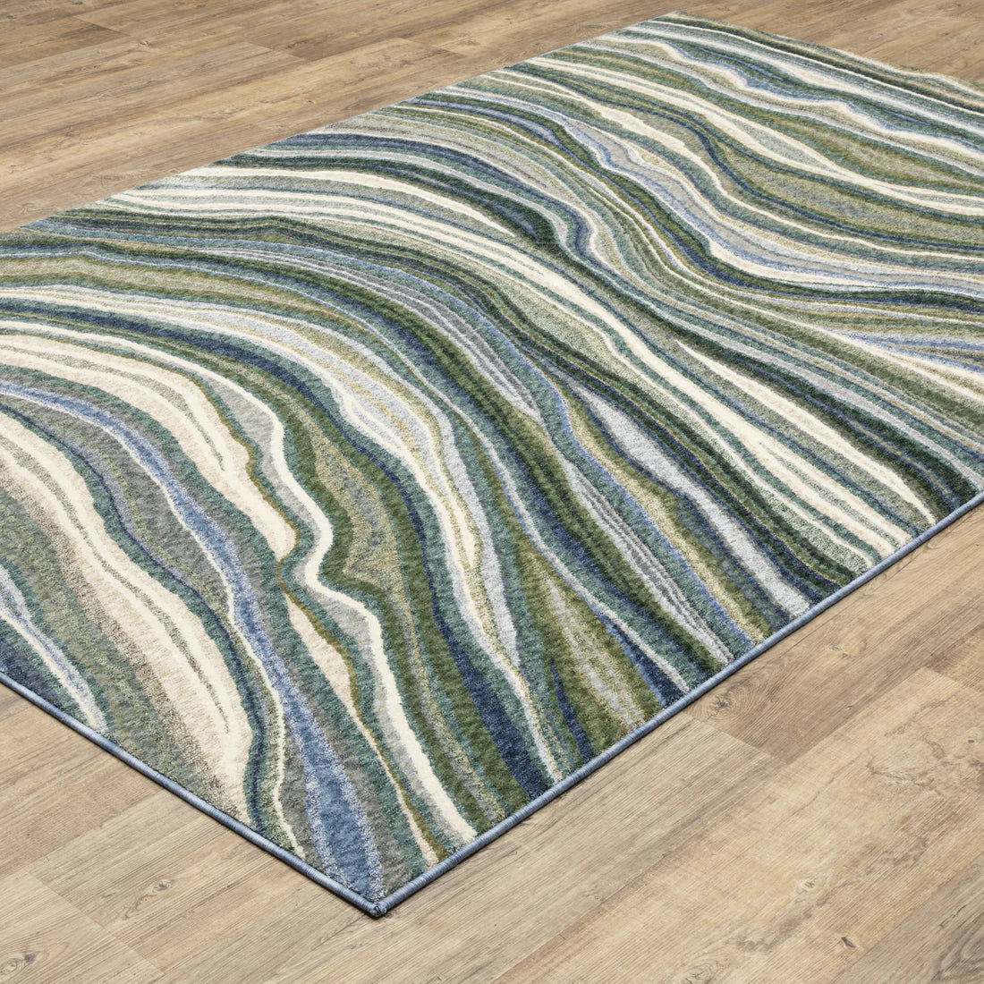 Oriental Weavers Tisdell TIS10 Green/Blue Area Rug