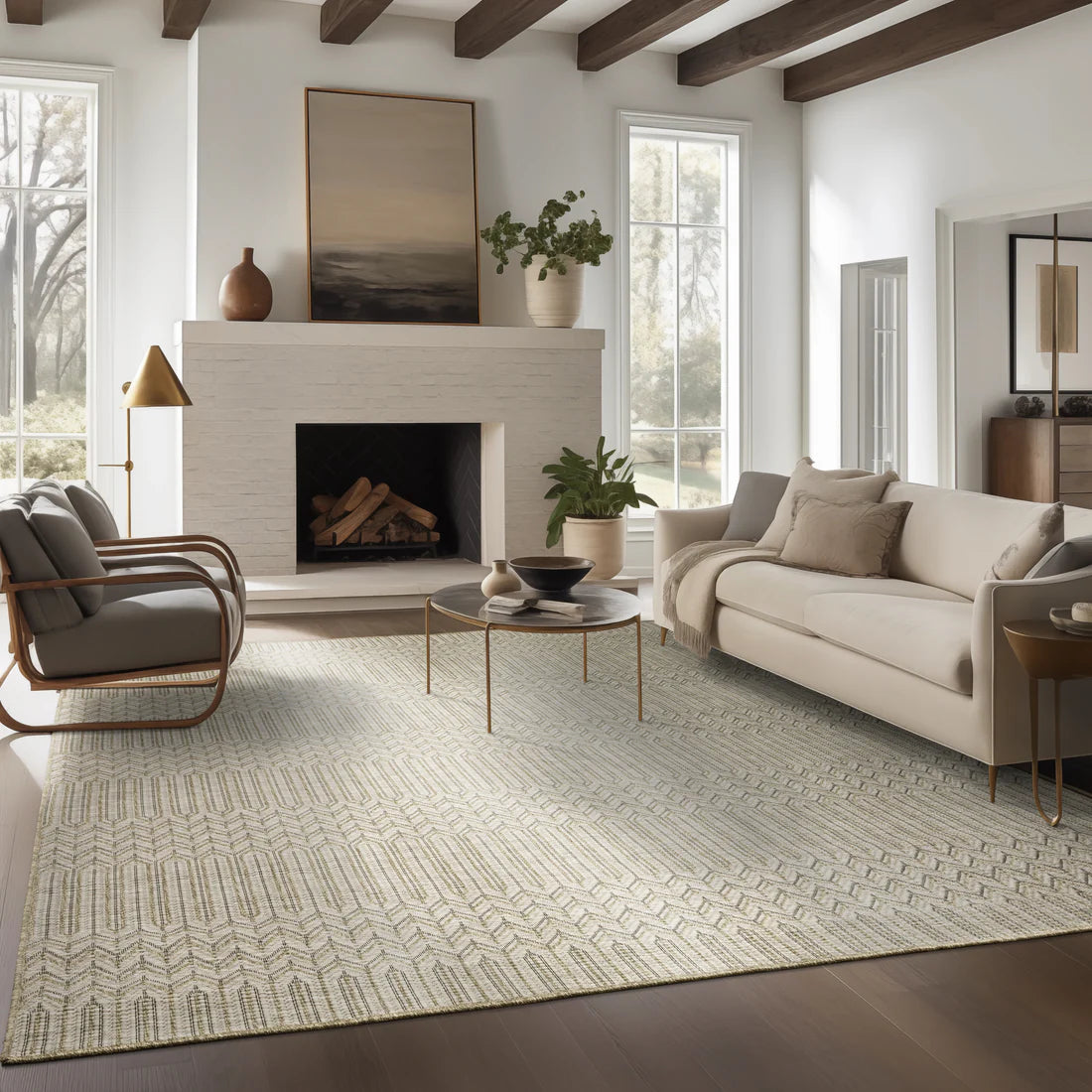 Oriental Weavers Tortuga TR09A Beige/Black Area Rug