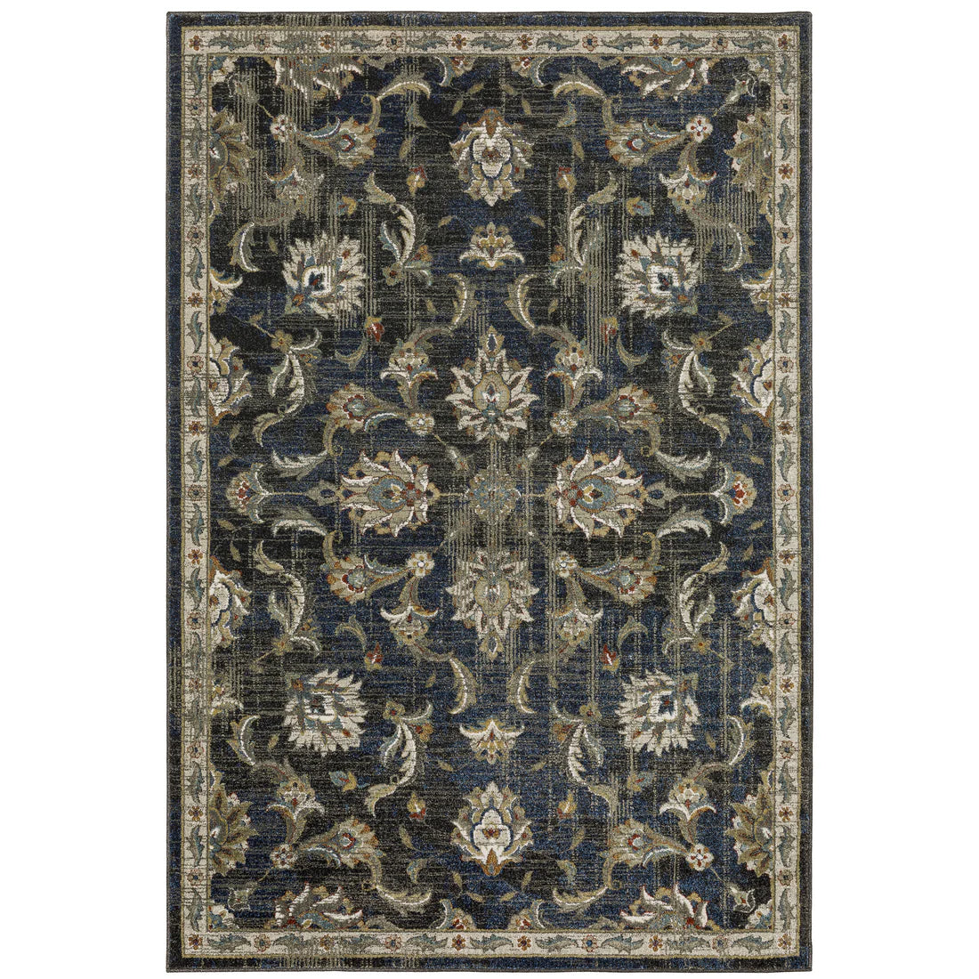 Oriental Weavers Venice 4333B Charcoal/Blue Area Rug