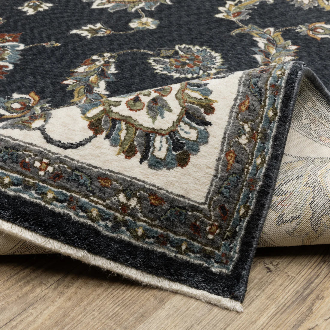 Oriental Weavers Vivian VI01B Navy/Ivory Area Rug
