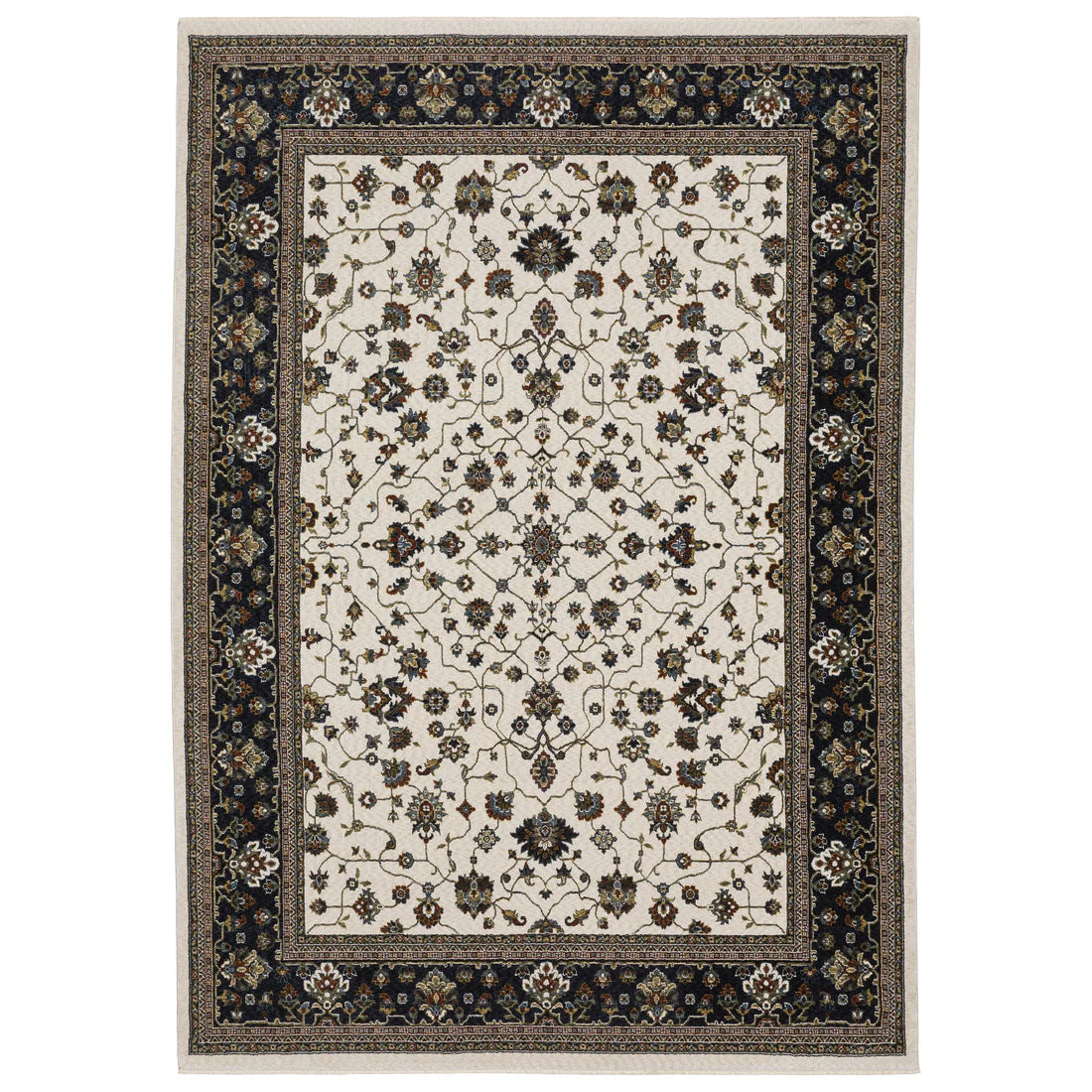 Oriental Weavers Vivian VI02B Ivory/Navy Area Rug